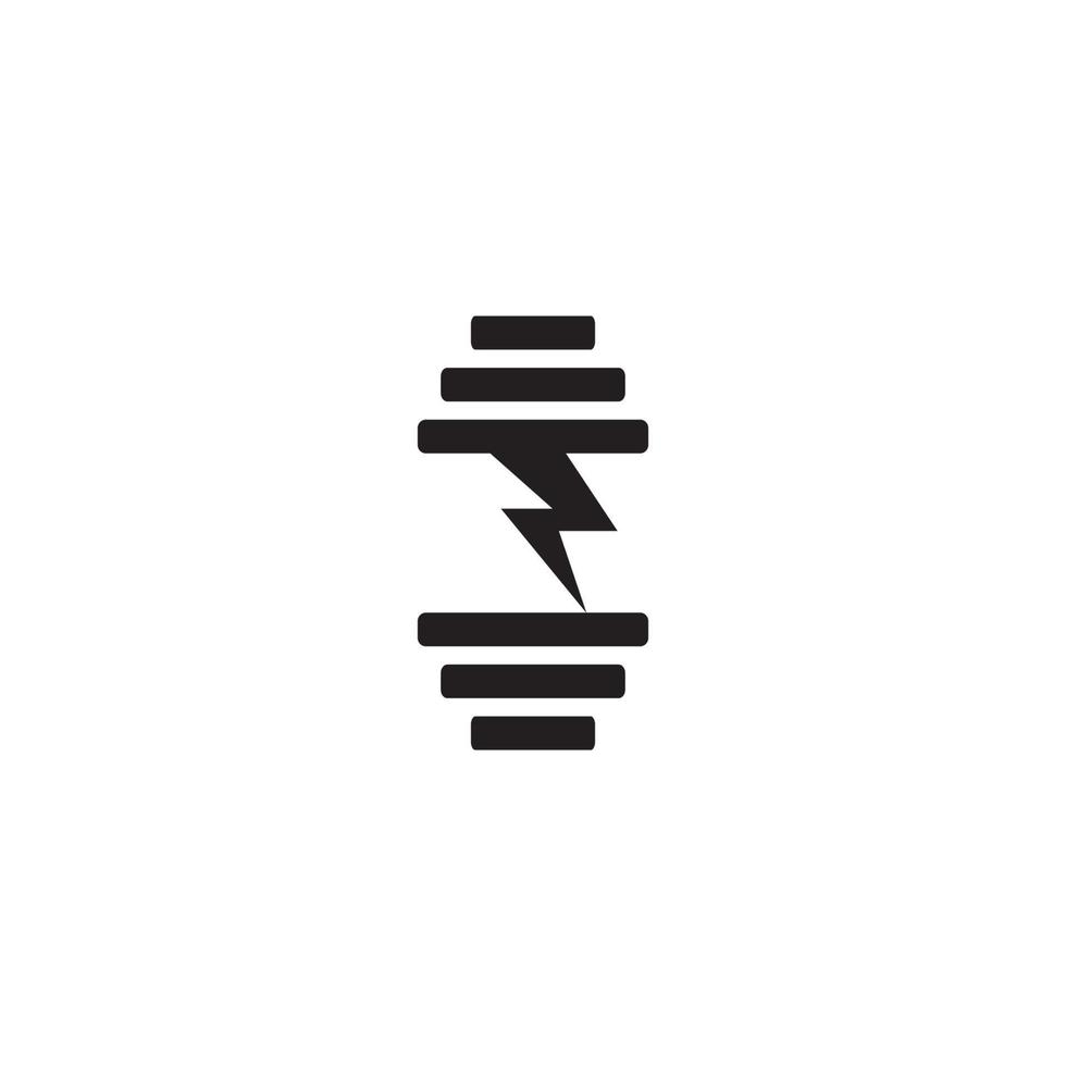 symbol logotyp vektor hantel kraftträning enkel geometrisk design