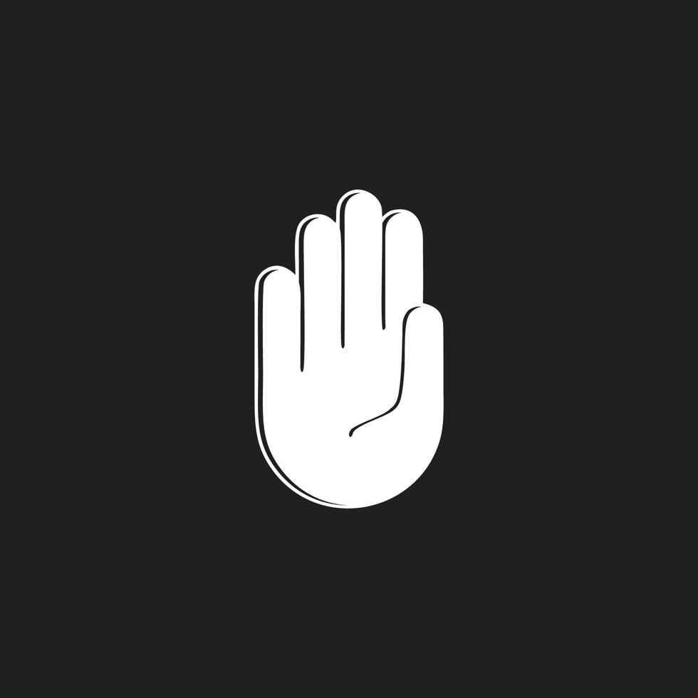 fem fingrar hand palm symbol logotyp vektor