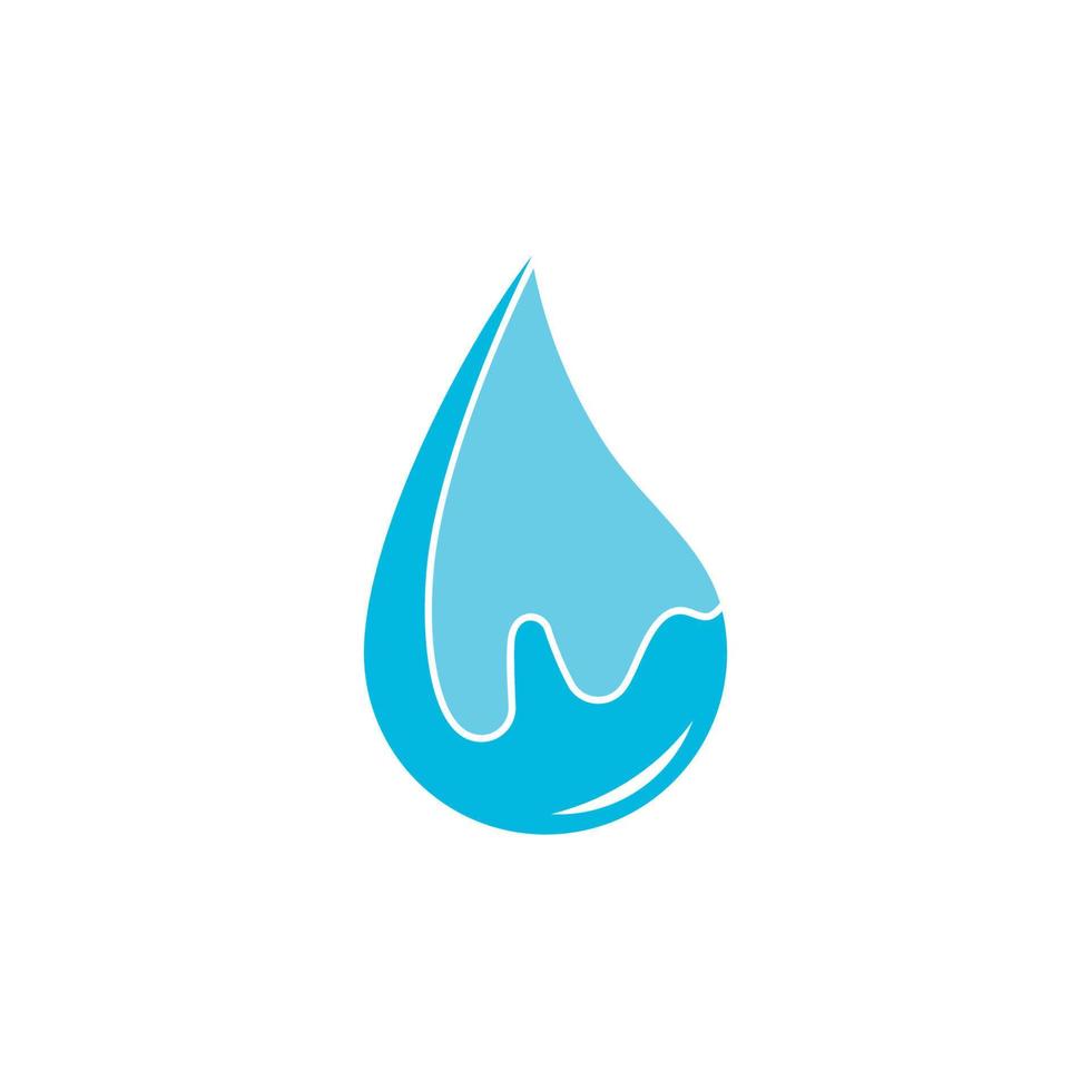 Glanz Wassertropfen einfache Kurven Design Symbol Logo Vektor