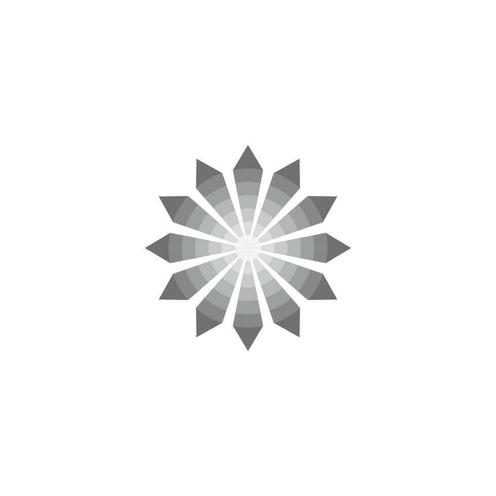 Design-Logo-Vektor mit flachem Design der Strahlverbreitung vektor