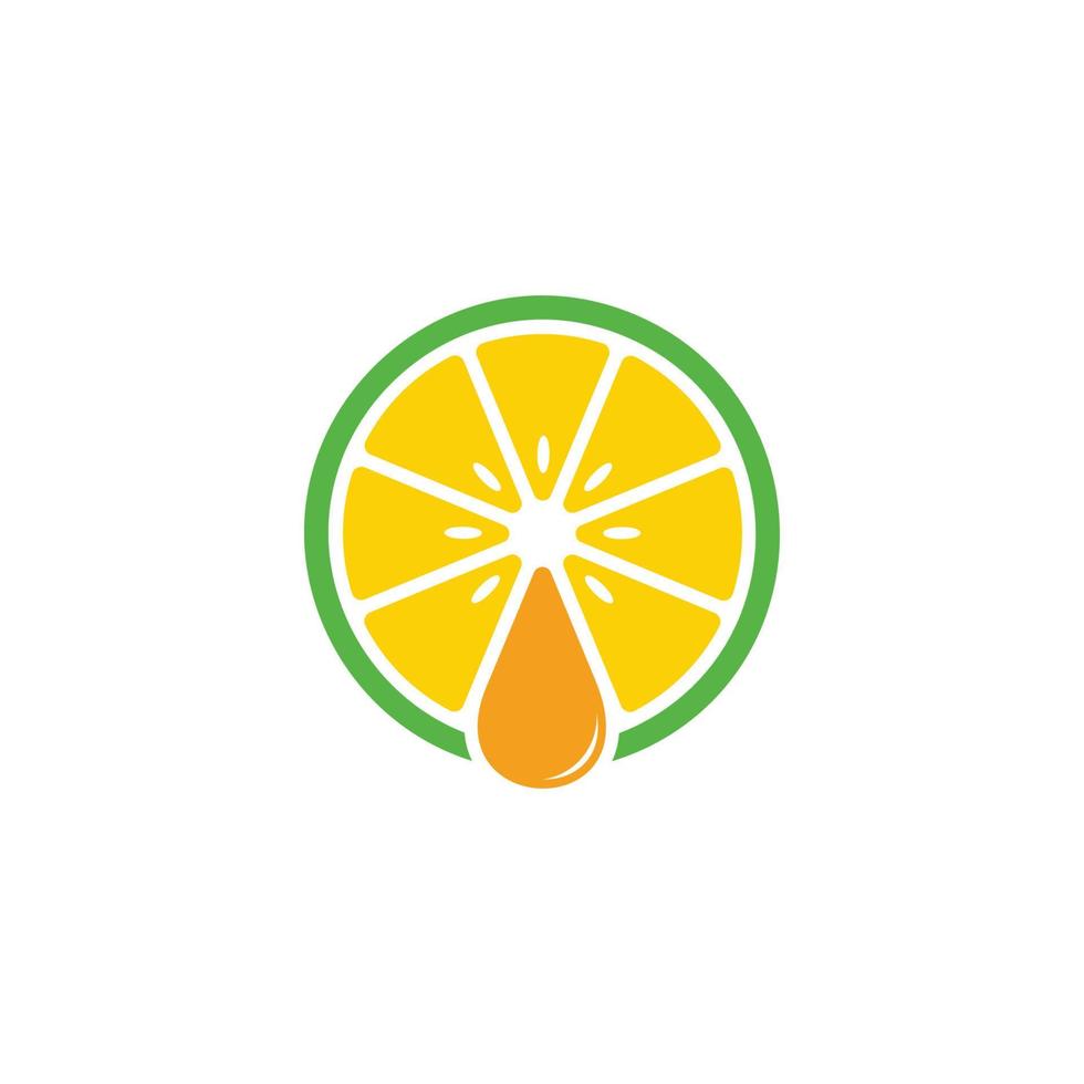 citron vattendroppe symbol geometriska färgglada logotyp vektor