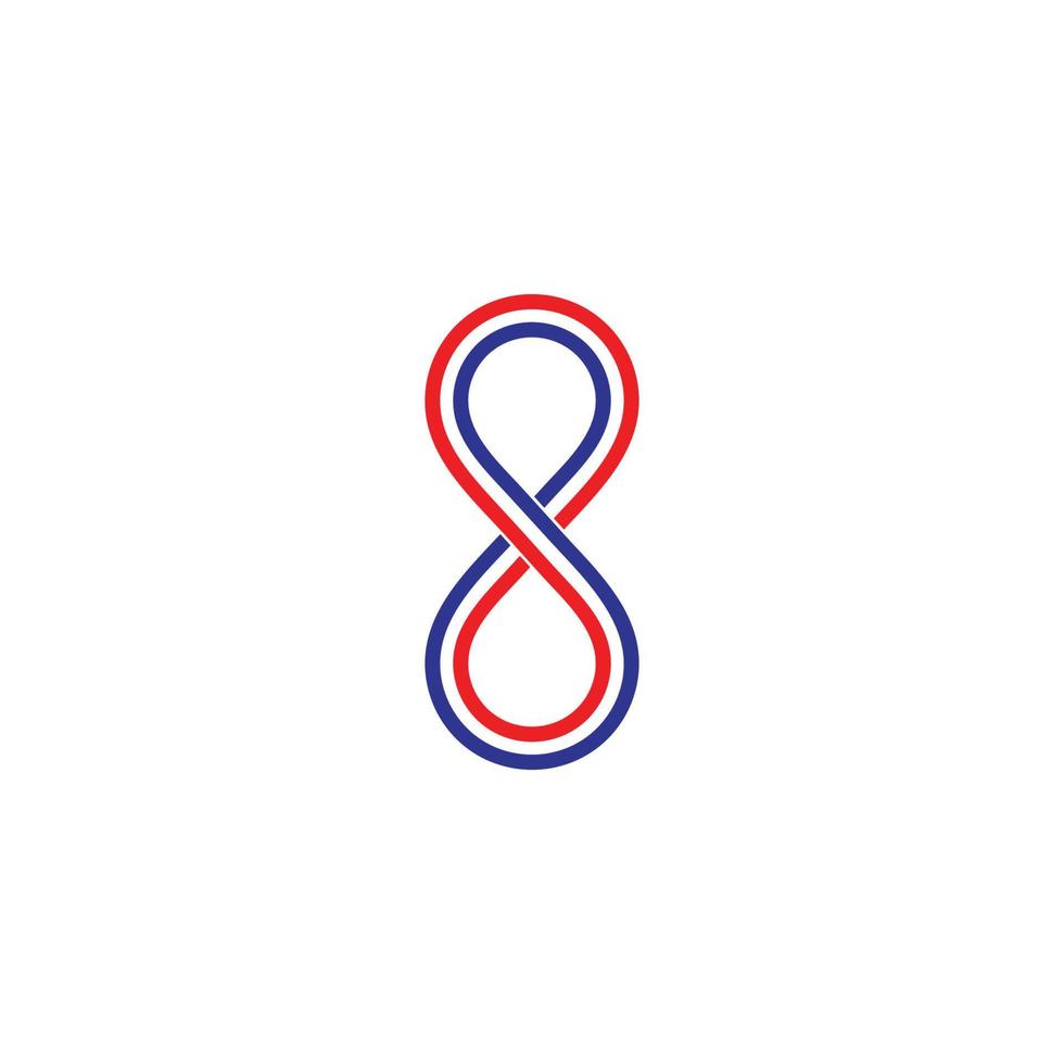 infinity street linje överlappande design logotyp vektor