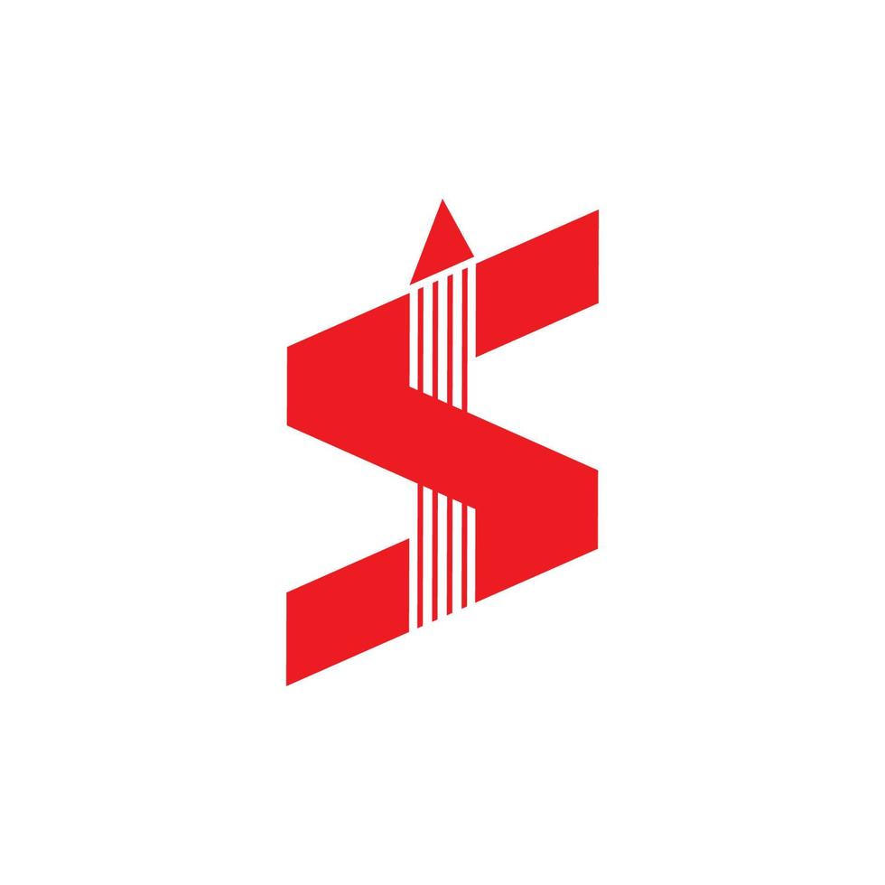 Buchstabe s Streifen Bewegung Pfeil geometrischer Logo-Vektor vektor