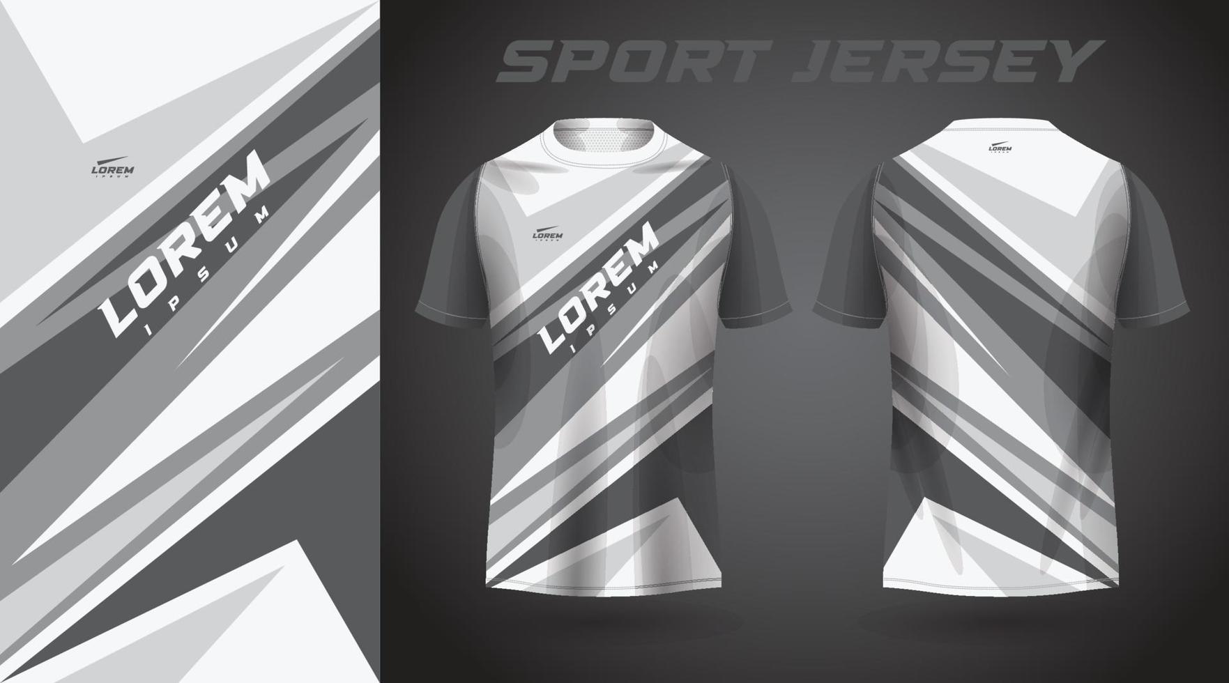 svart vit t-shirt sporttröja design vektor