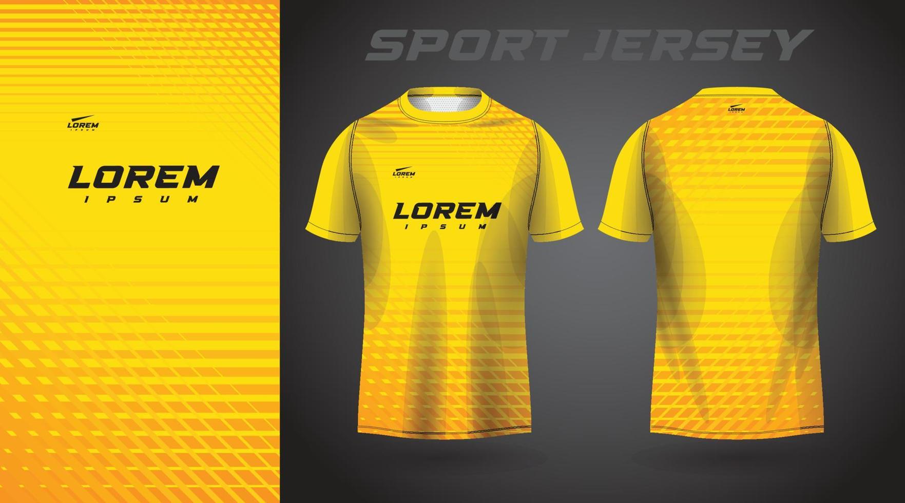 gelbes T-Shirt Sport-Jersey-Design vektor