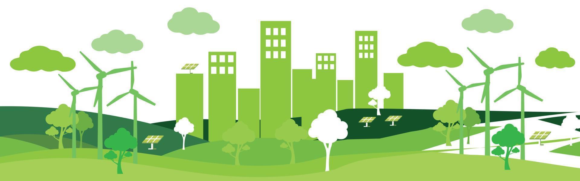 vektor av natur, ekologi, organisk, miljö banners. affischtavla eller webb banner av ren grön miljö med grunge stil