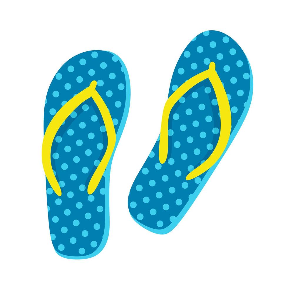 Flip Flops Schuhe Schiefer in Cartoon-Stil-Vektor-Illustration isoliert auf weißem Hintergrund vektor