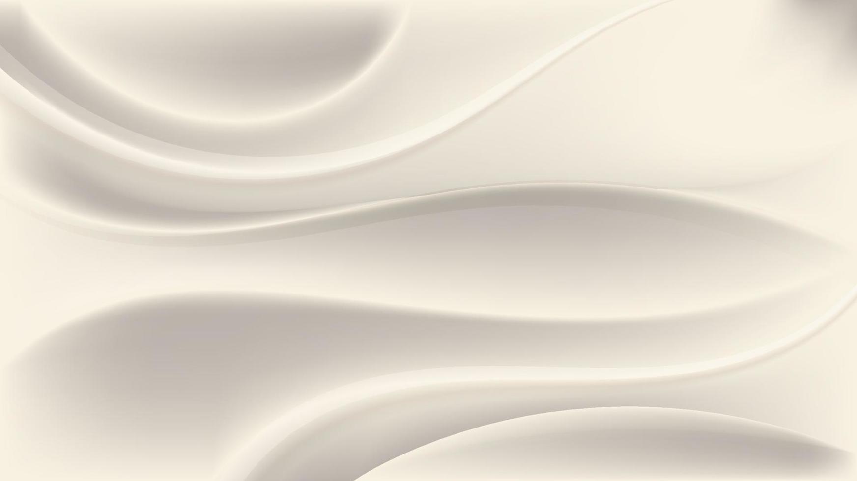 abstrakte elegante 3D-Weißgoldwellenformen und -linien auf sauberem Luxushintergrund vektor