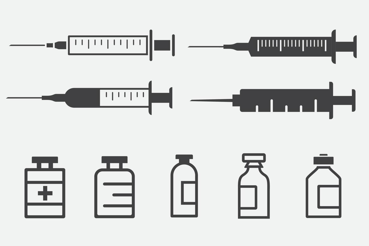 satz medizinische symbole isolierte vektorillustration vektor