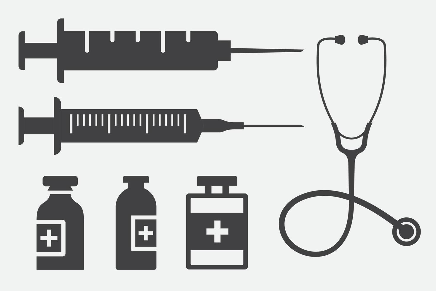 satz medizinische symbole isolierte vektorillustration vektor