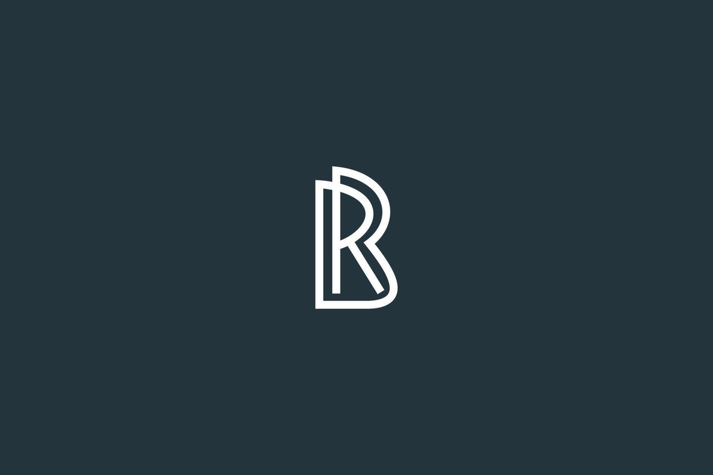 första bokstaven rb eller br logotyp design vektor mall