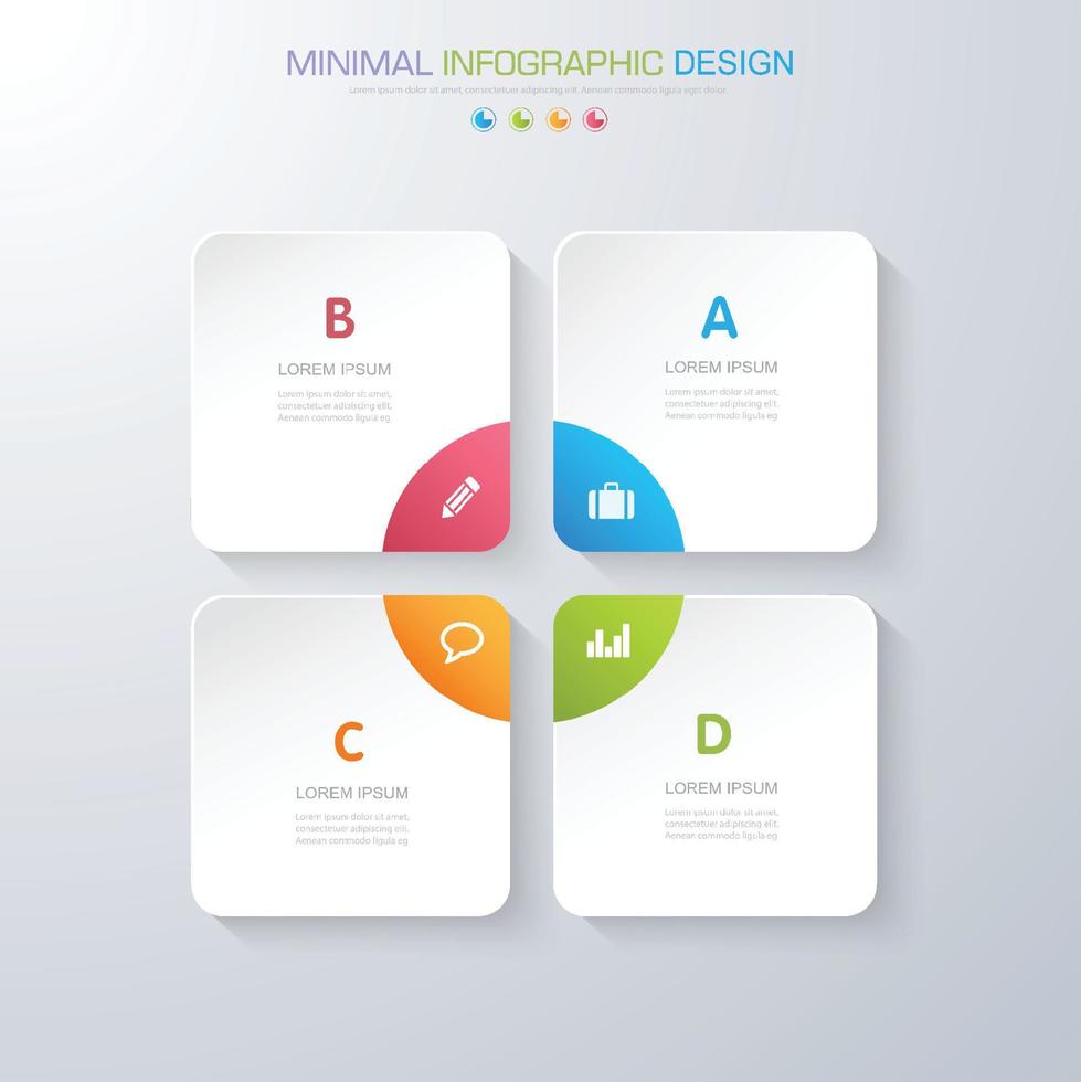 business infographic mall med ikon, vektor design illustration