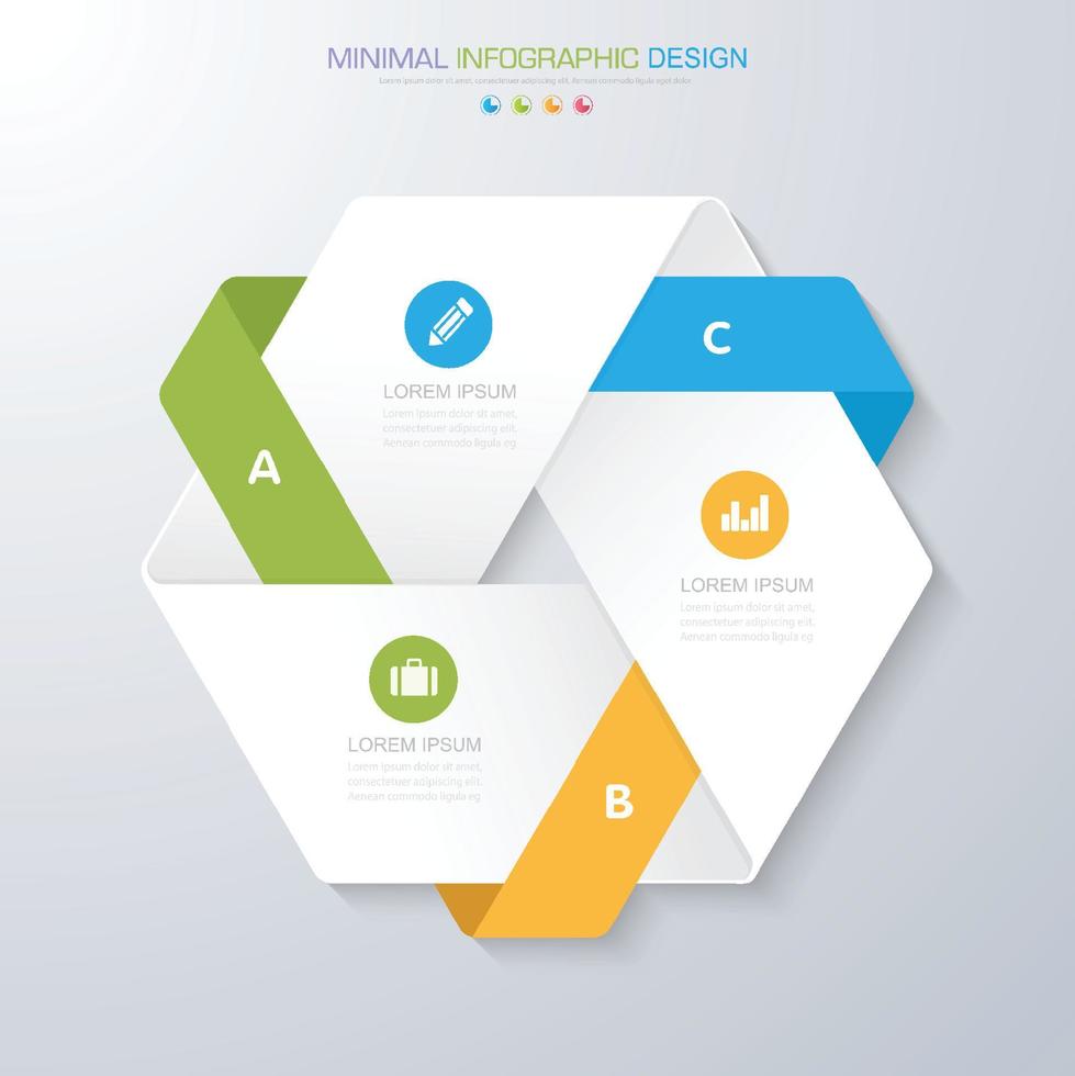 business infographic mall med ikon, vektor design illustration