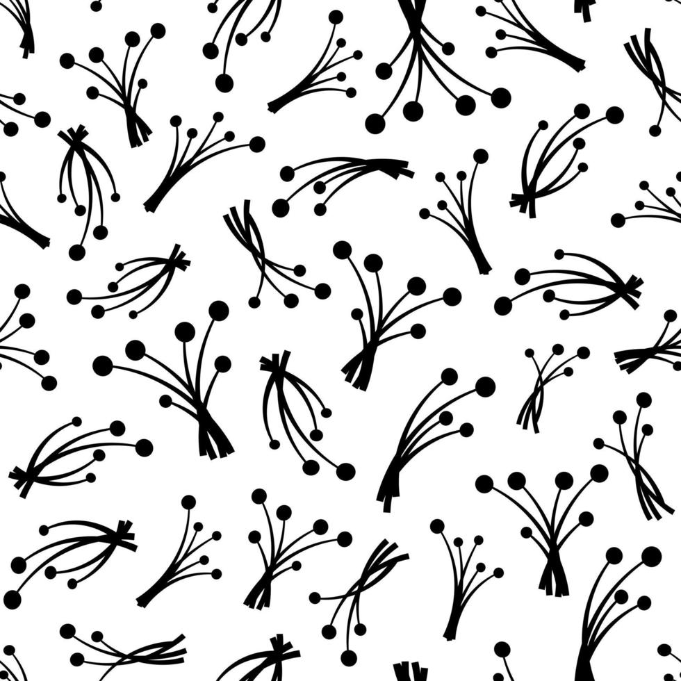 monochrome Pollen Musterdesign. abstrakter Kunstdruck. Design für Papier, Hüllen, Karten, Stoffe, Einrichtungsgegenstände und alles andere. vektorillustration der botanischen natur. vektor