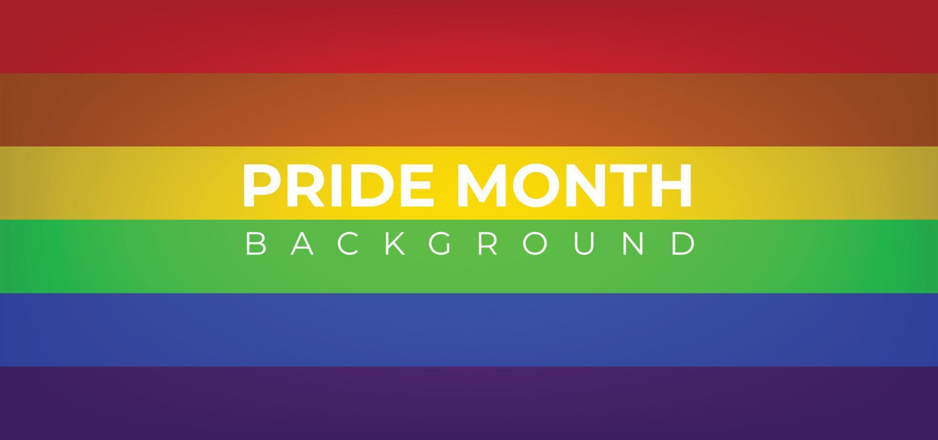 pride månad banner, pride månad bakgrund på pride månad färgglada regnbåge koncept hbt vektor