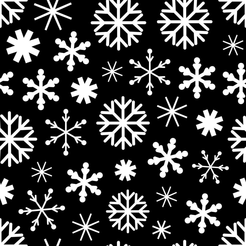 Winter Musterdesign aus Schneeflocken. fabelhafter hintergrund für design zum thema gemütlicher winter, neujahr, weihnachten. flache niedliche babyillustrationen vektor