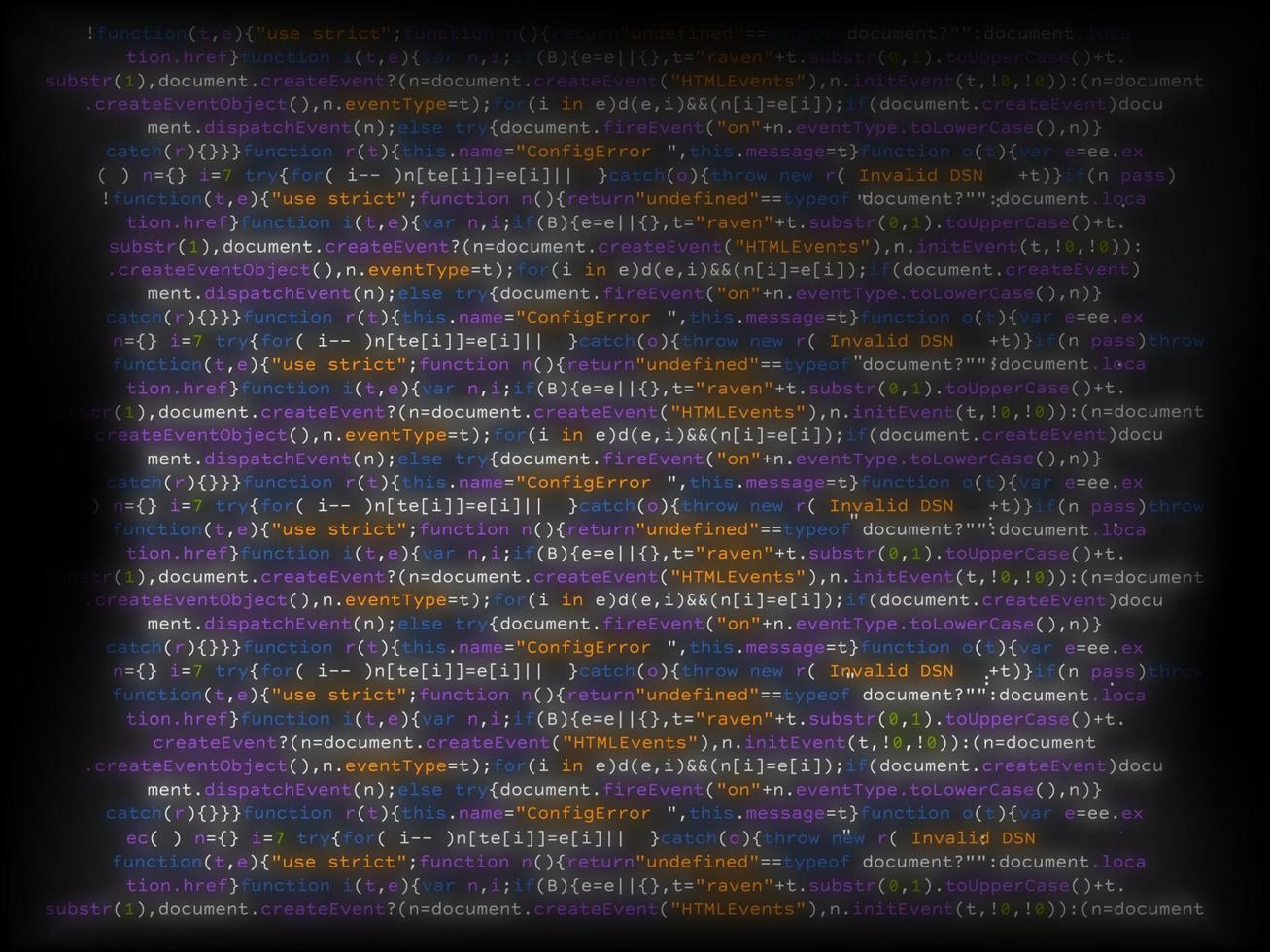 Programmcode bunt schimmernder Backgrund. vektor