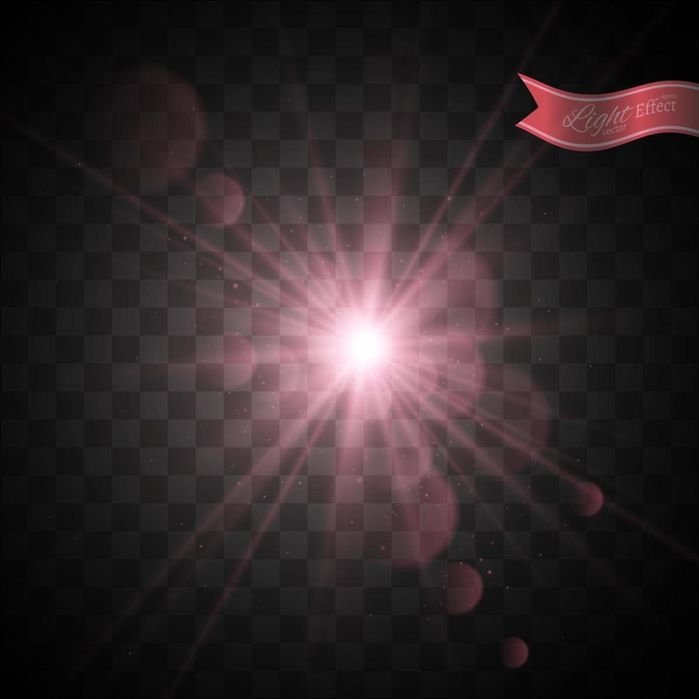 stjärnan sprack med gnistrar. glödljuseffekt. vektor illustration