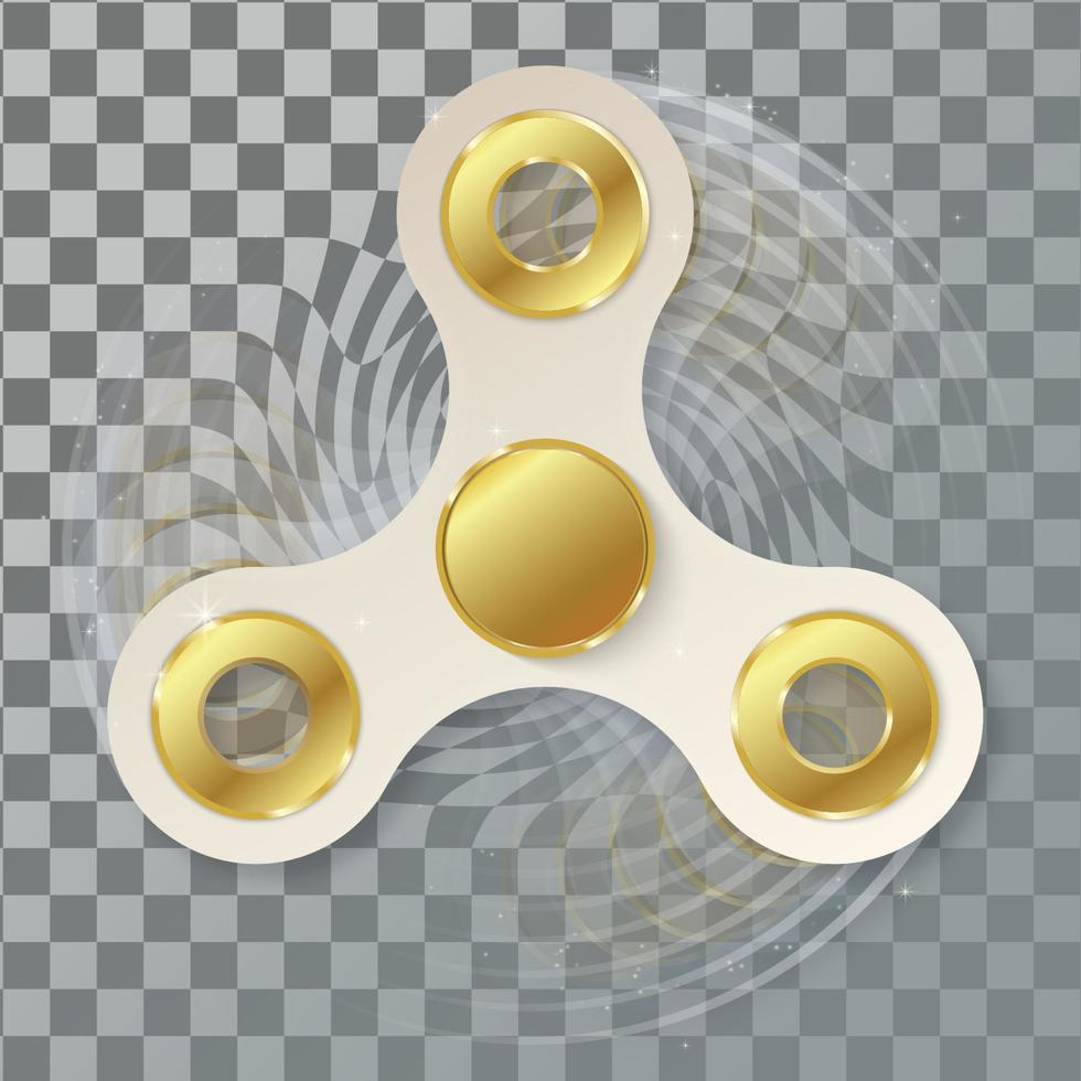 weißer handspinner mit bewegungsunschärfeeffekt. vektor