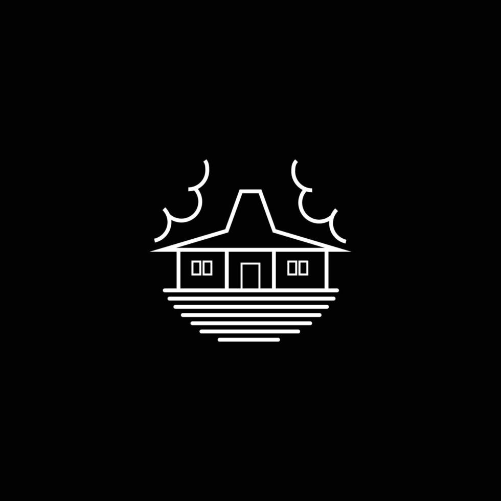 joglo Logo-Designvorlage für traditionelles Haus. javanische Hauskultur vektor