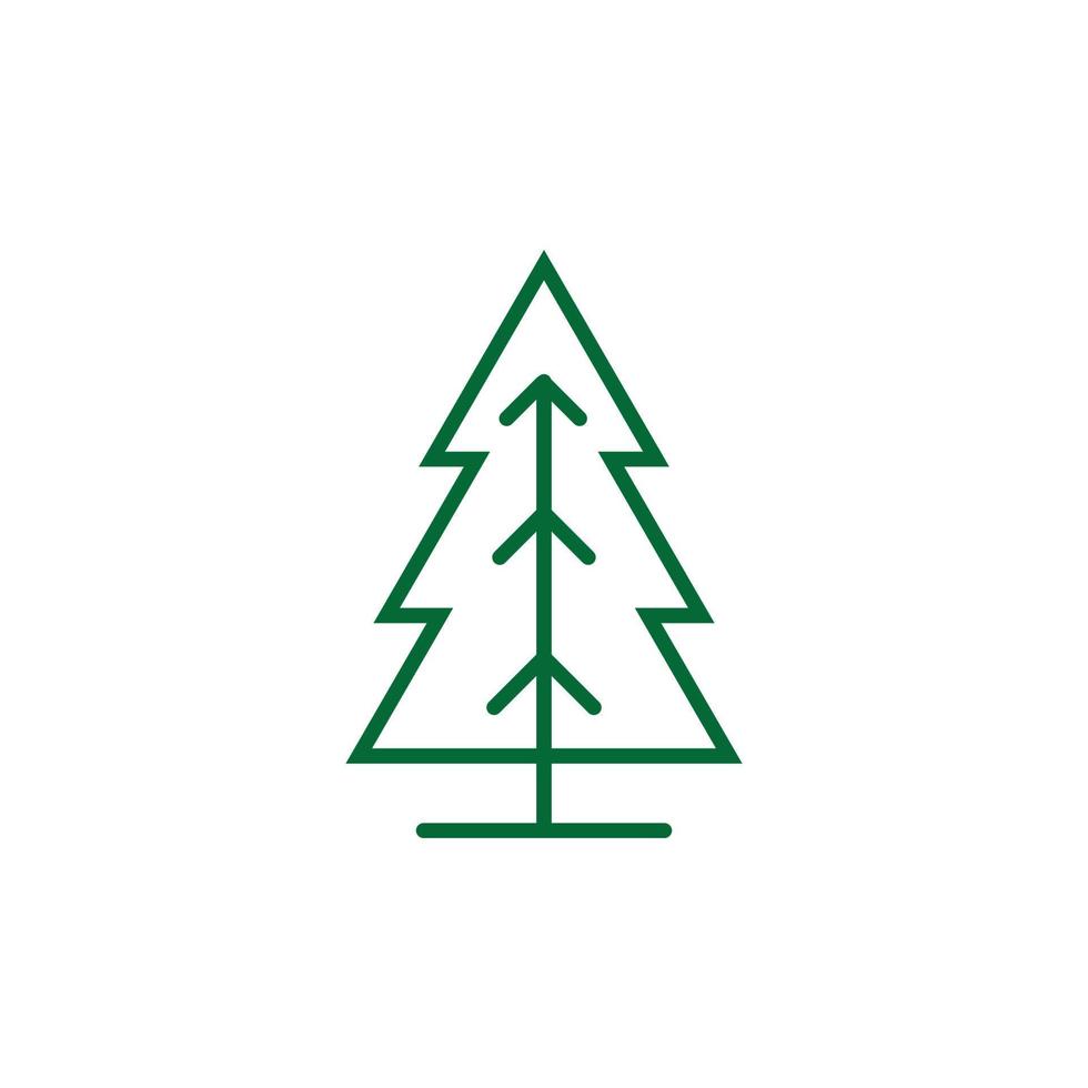 träd vektor linje ikon. träd symbol vektor tecken