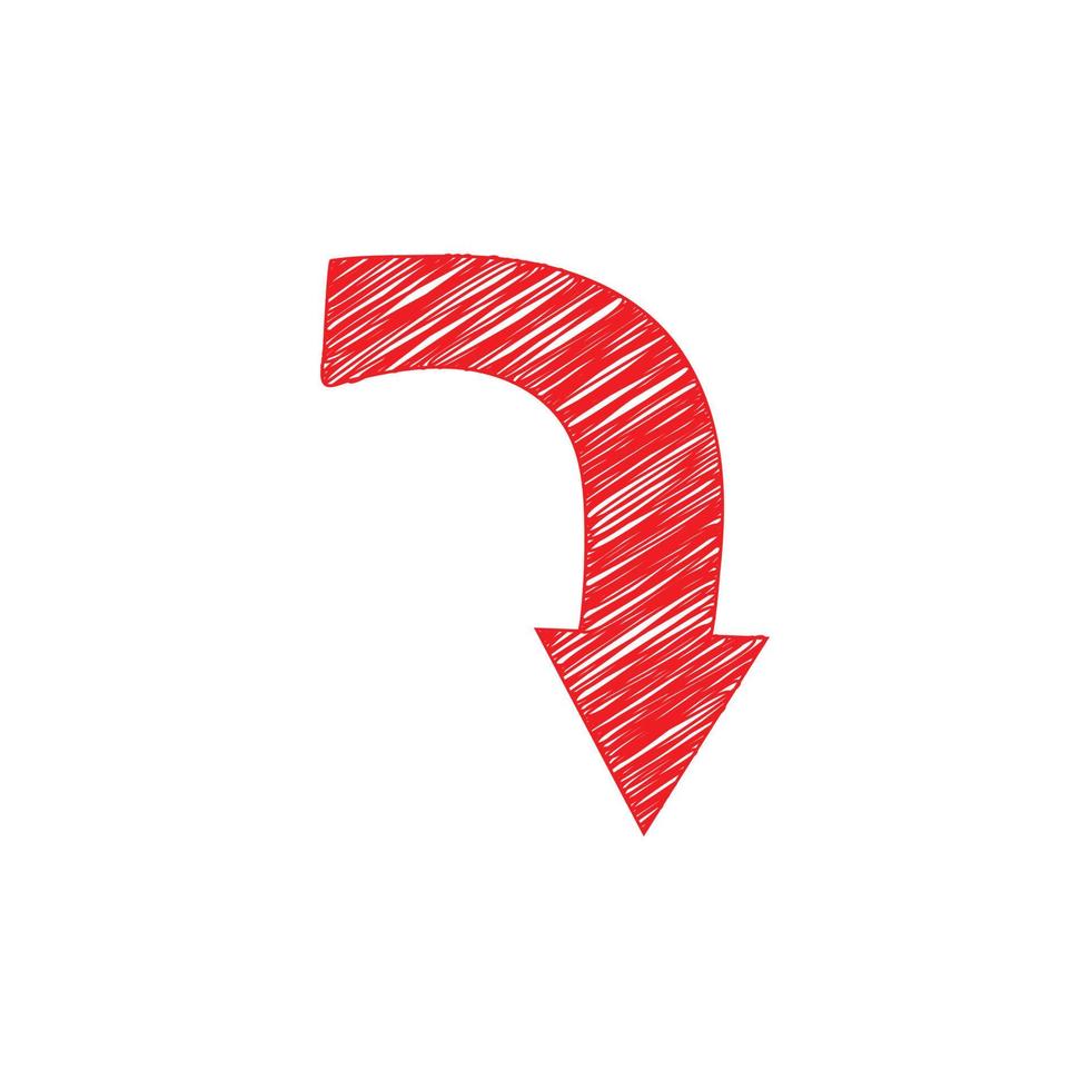 roter Vektorpfeil. Symbol für rote Pfeile. Vektorsymbol mit rotem Pfeil. vektor