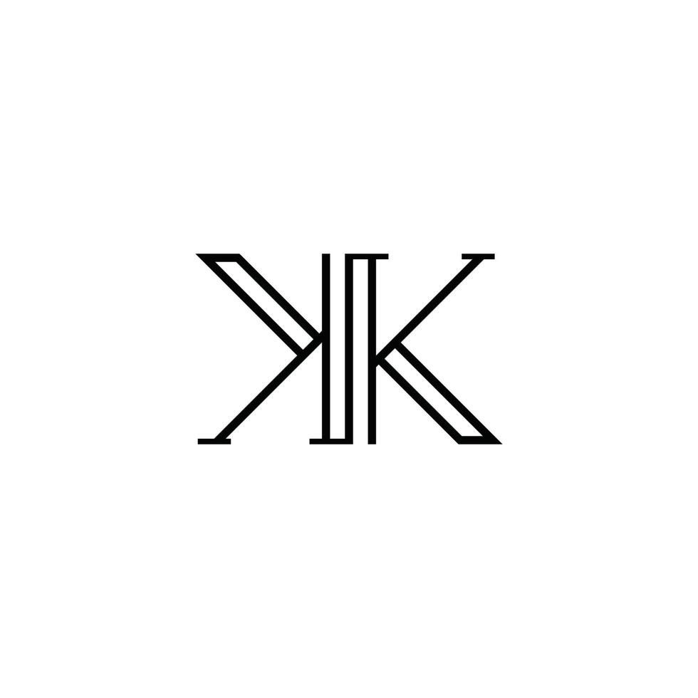 bokstaven kk k logotyp ikon design vektor