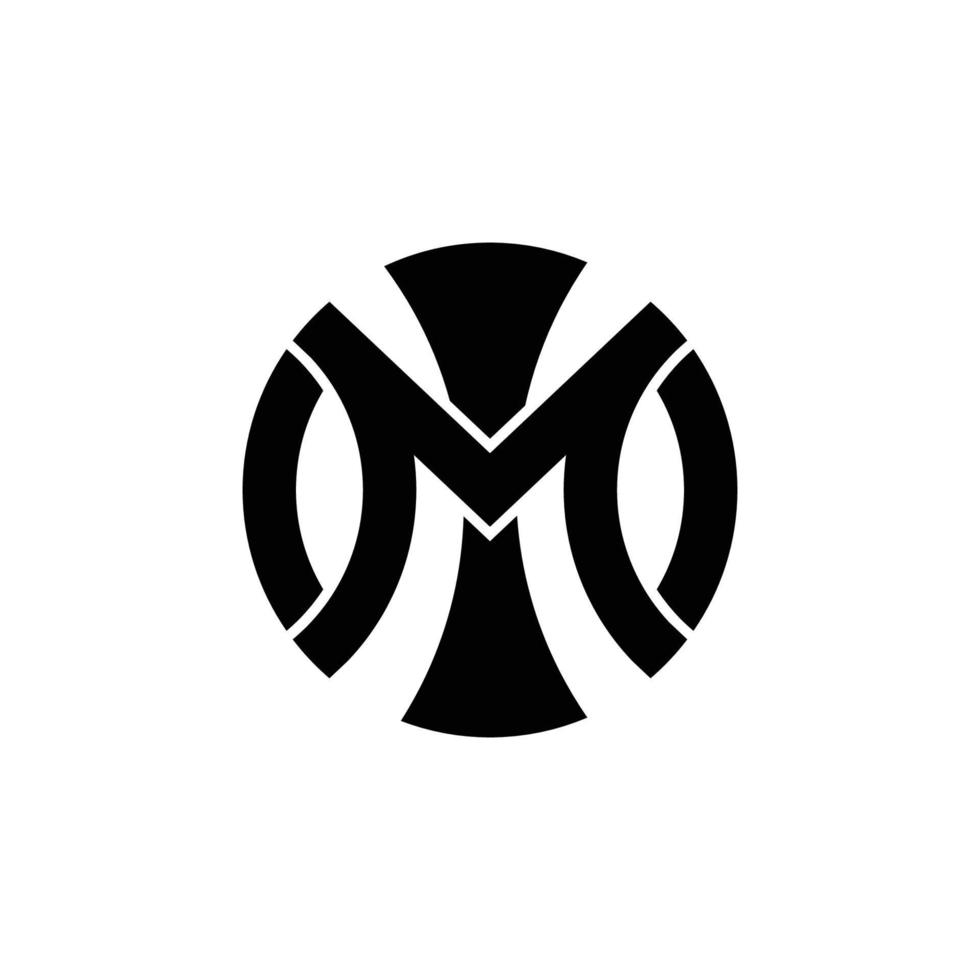 m-Kreis-Monogramm-Buchstaben-Logo vektor