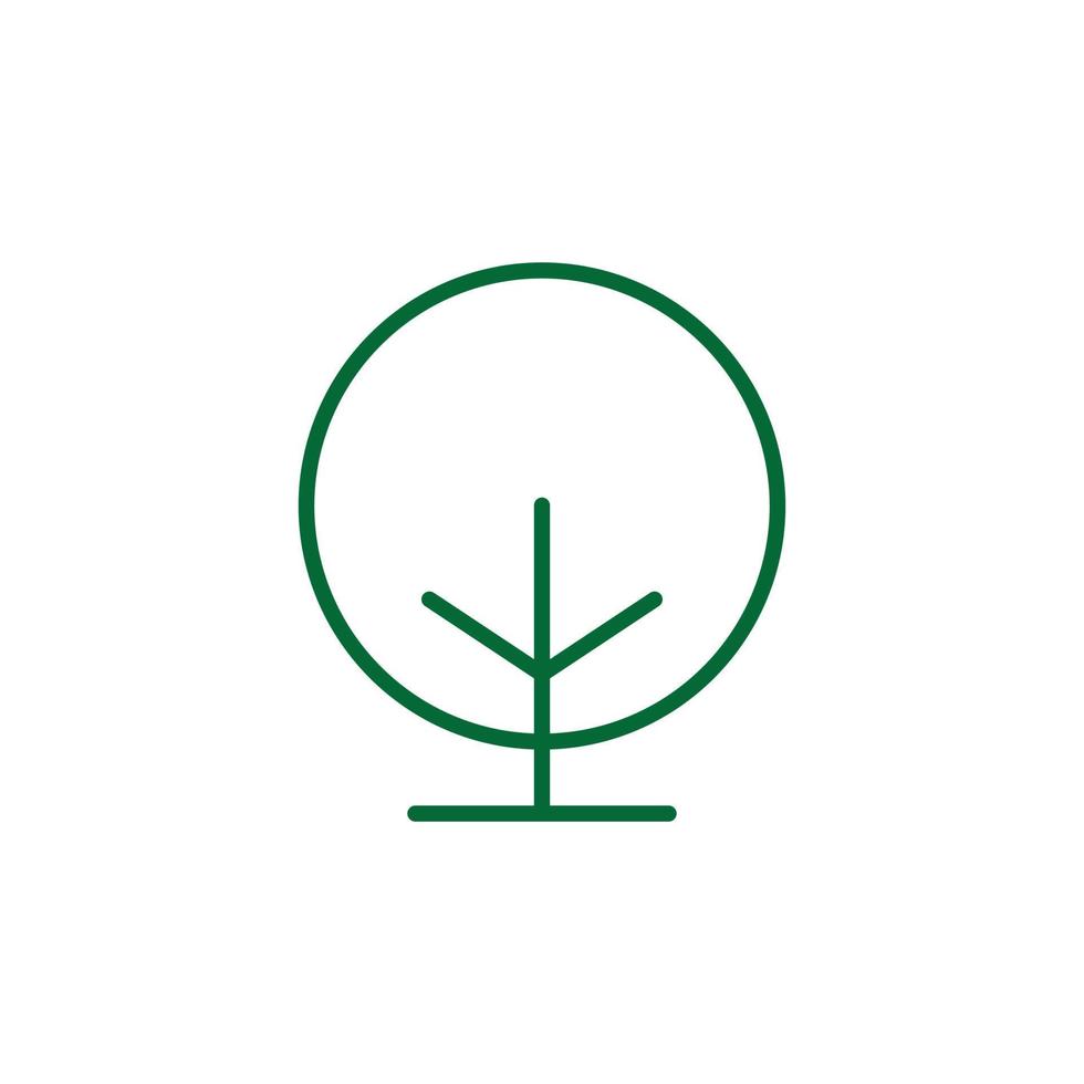 Symbol für Baumvektorlinie. Baum-Symbol-Vektor-Zeichen vektor