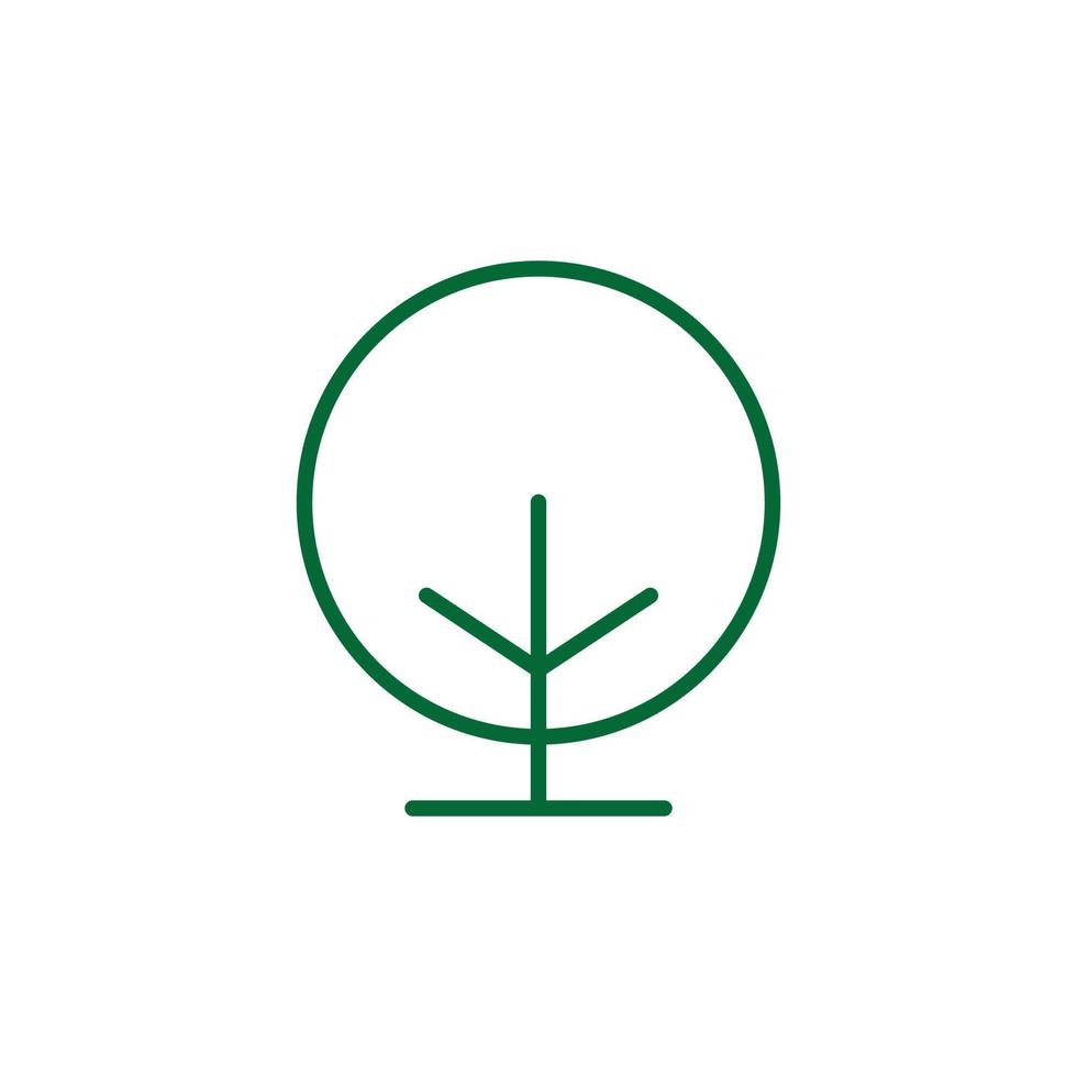 träd vektor linje ikon. träd symbol vektor tecken