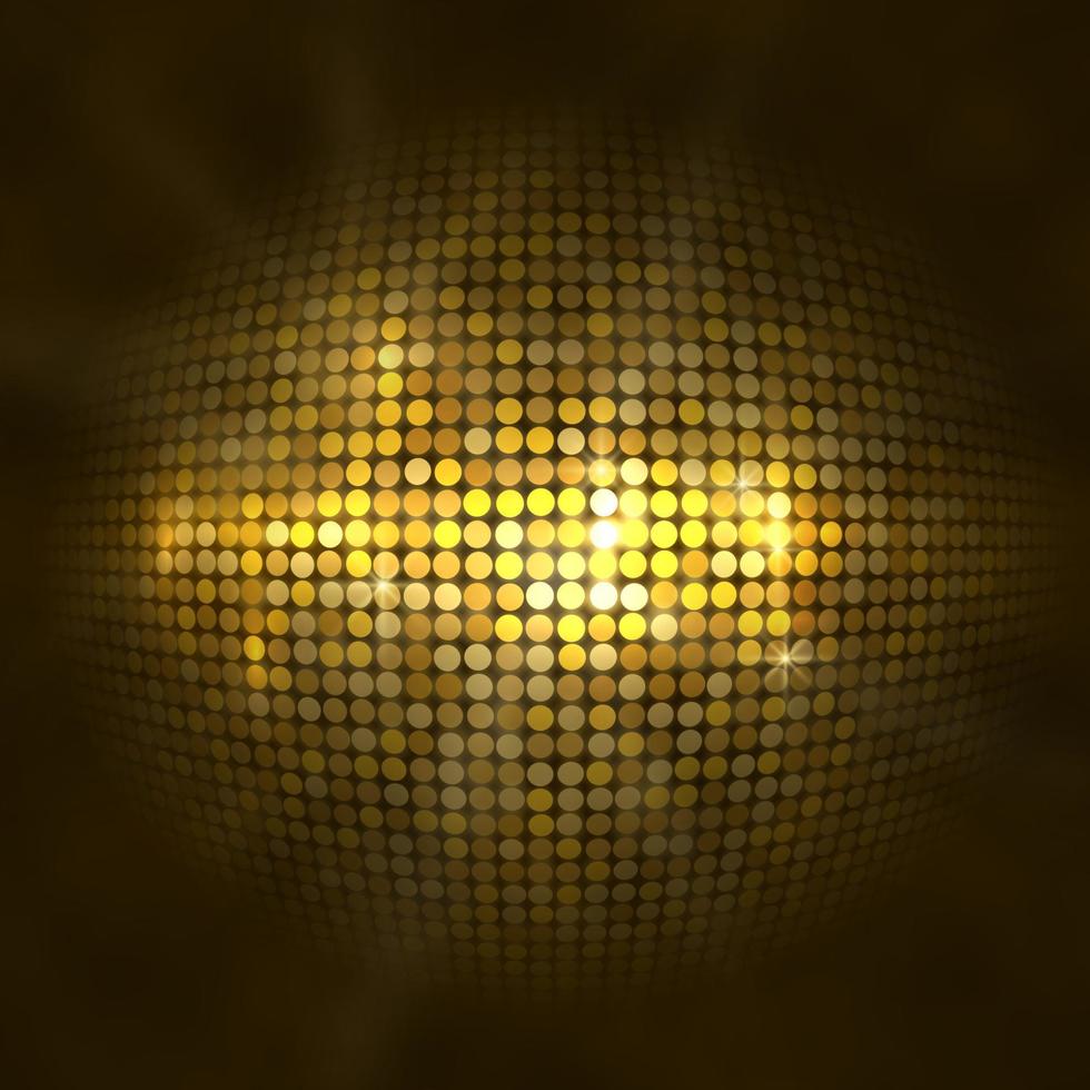 Vektor-Gold-Disco-Lichter-Hintergrund vektor