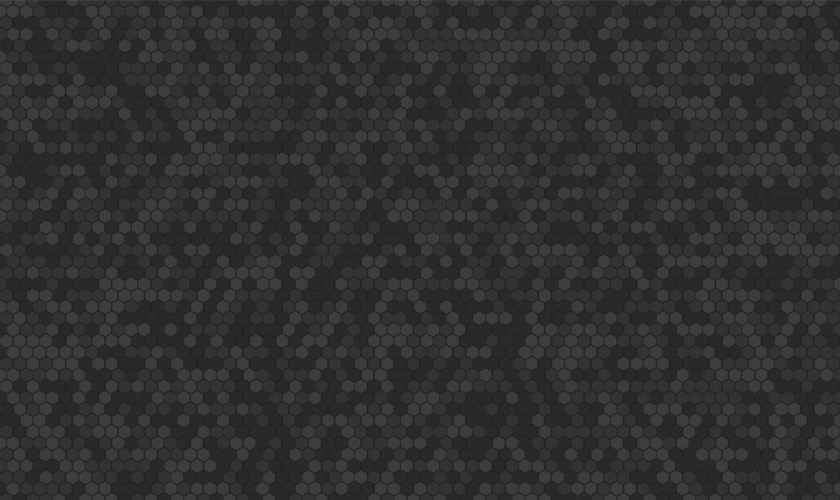 liten hexagon form med slumpmässig svart metallisk färg sömlös bakgrund. vektor