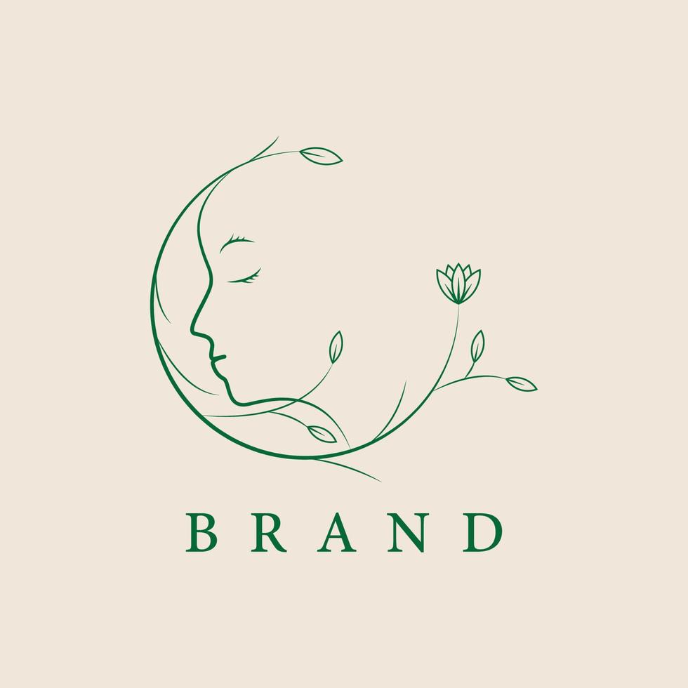 Beauty-Salon-Spa-Logo. Frauen schöne Vektor-Logo-Konzept-Illustration. vektor