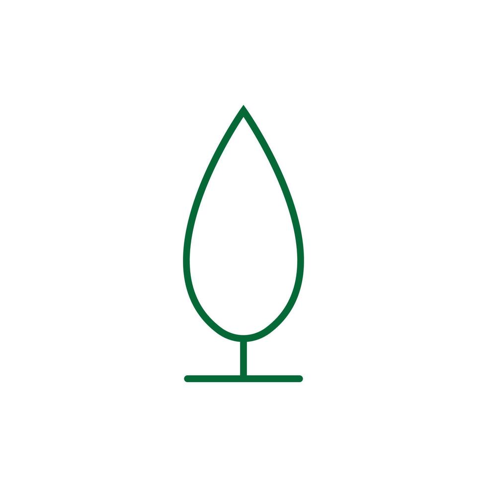 Symbol für Baumvektorlinie. Baum-Symbol-Vektor-Zeichen vektor