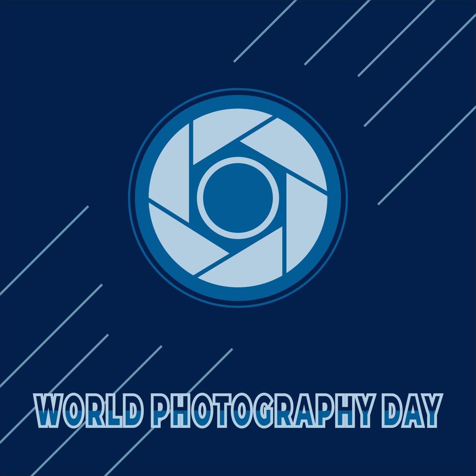 världsfotograferingsdagen, perfekt design, vektorillustration och text vektor