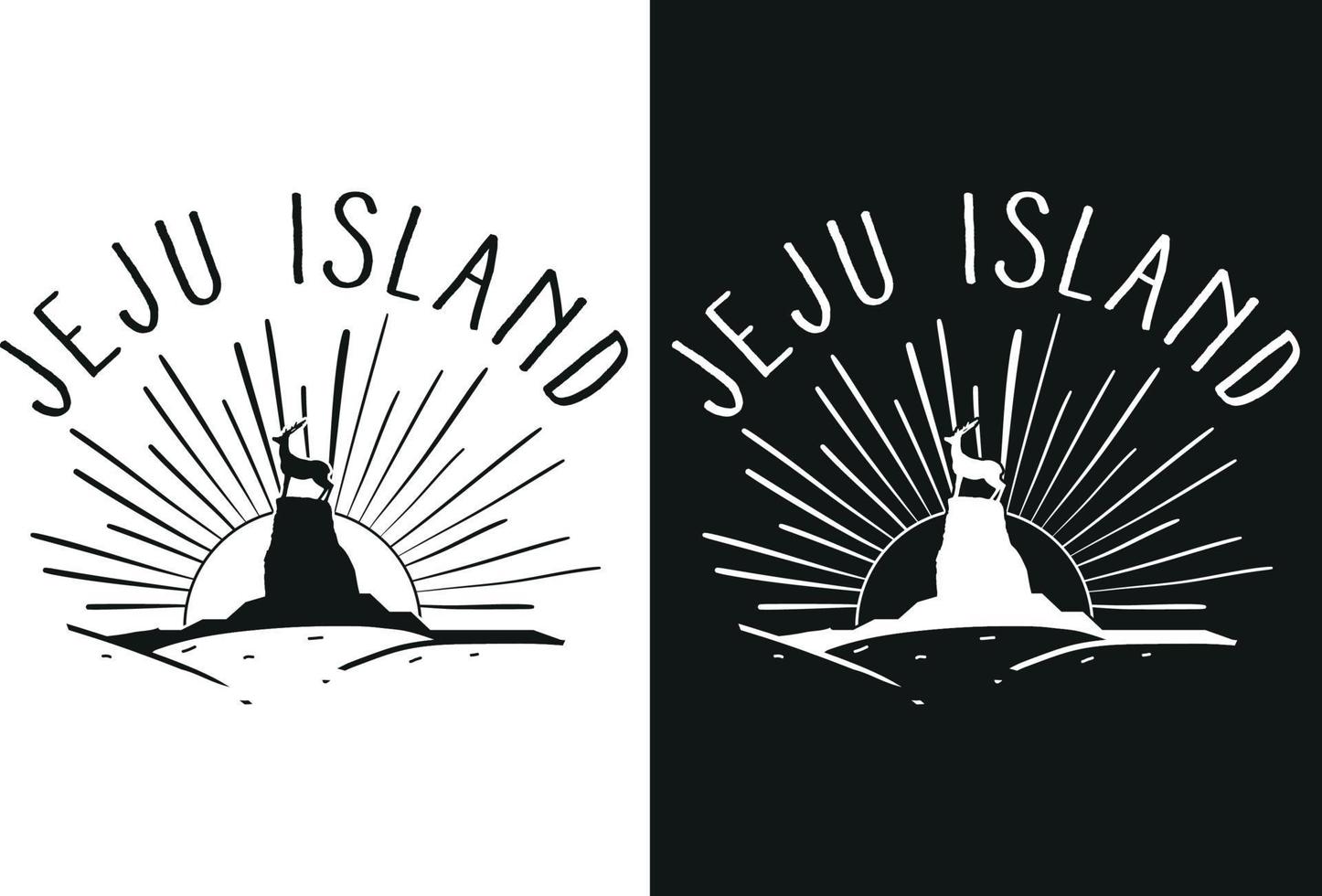 jeju island t-shirt design för äventyrsälskare vektor