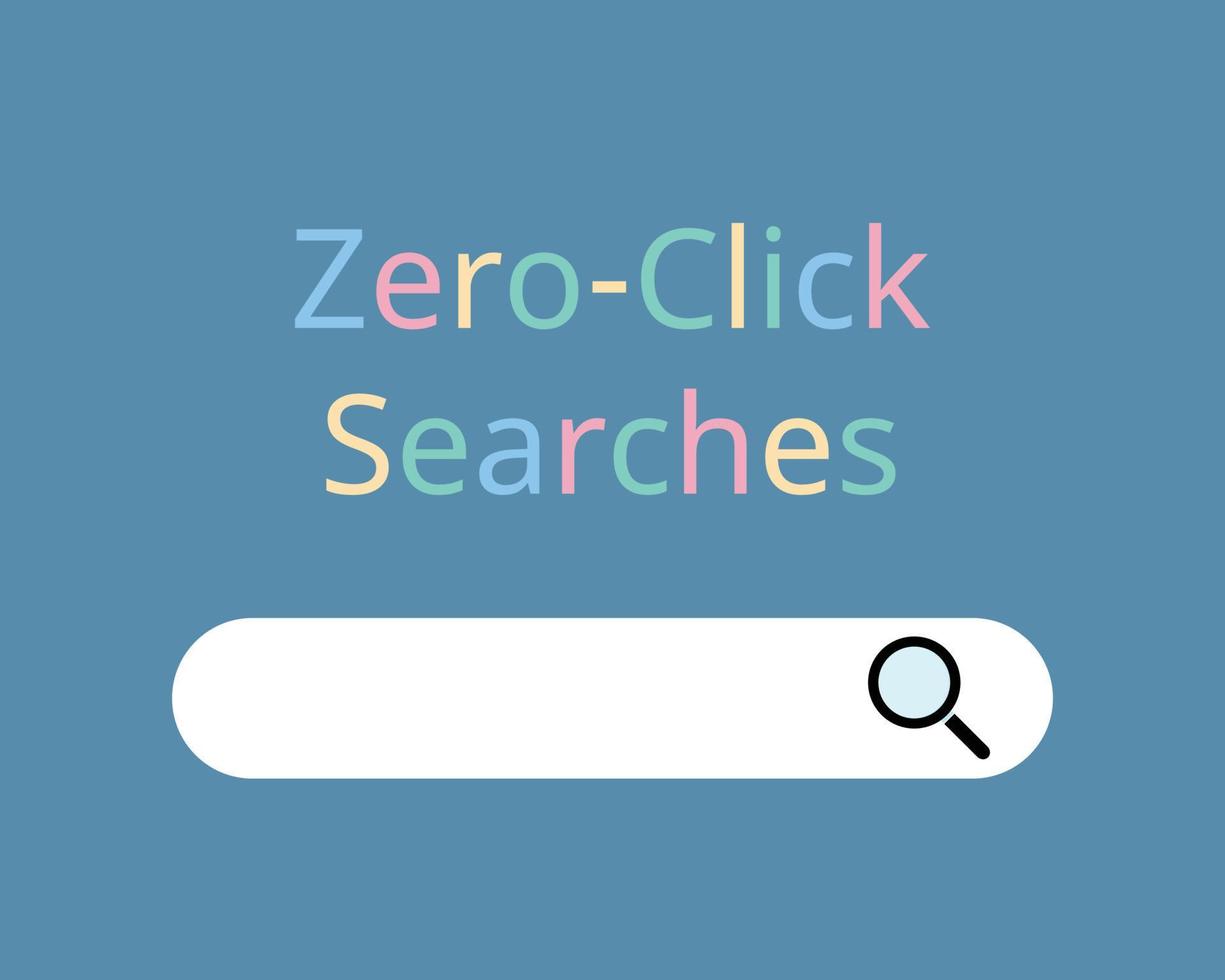Null-Klick-Suchen oder No-Click-Suchen sind Abfragen auf der Ergebnisseite der Suchmaschine, um die Antwort anzuzeigen vektor