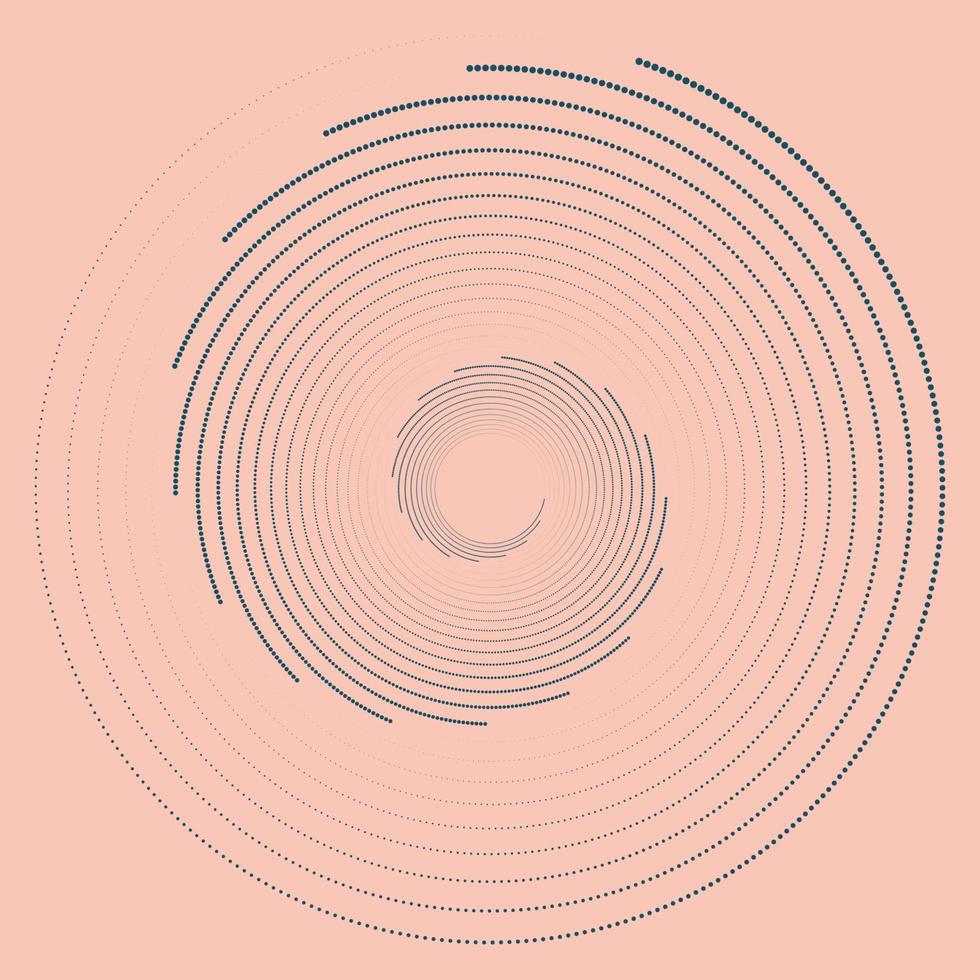 Muster der optischen Täuschung. Moderne geometrische Kunst. Wirbel gepunktete Form. trendiges Designelement für Rahmen, Logo, Tattoo, Symbol, Web, Drucke, Poster, Vorlagen und abstrakte Hintergründe. optische Kunst. vektor