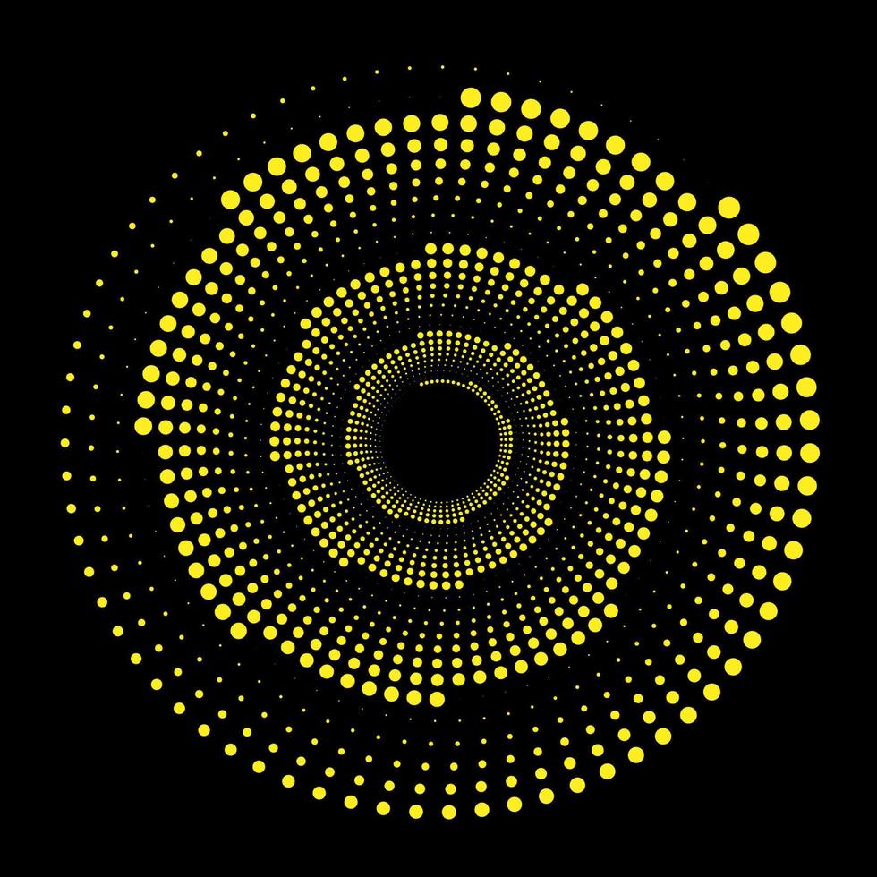 abstrakt monokrom bakgrund. optisk konst. design spiral prickar bakgrund. vektor