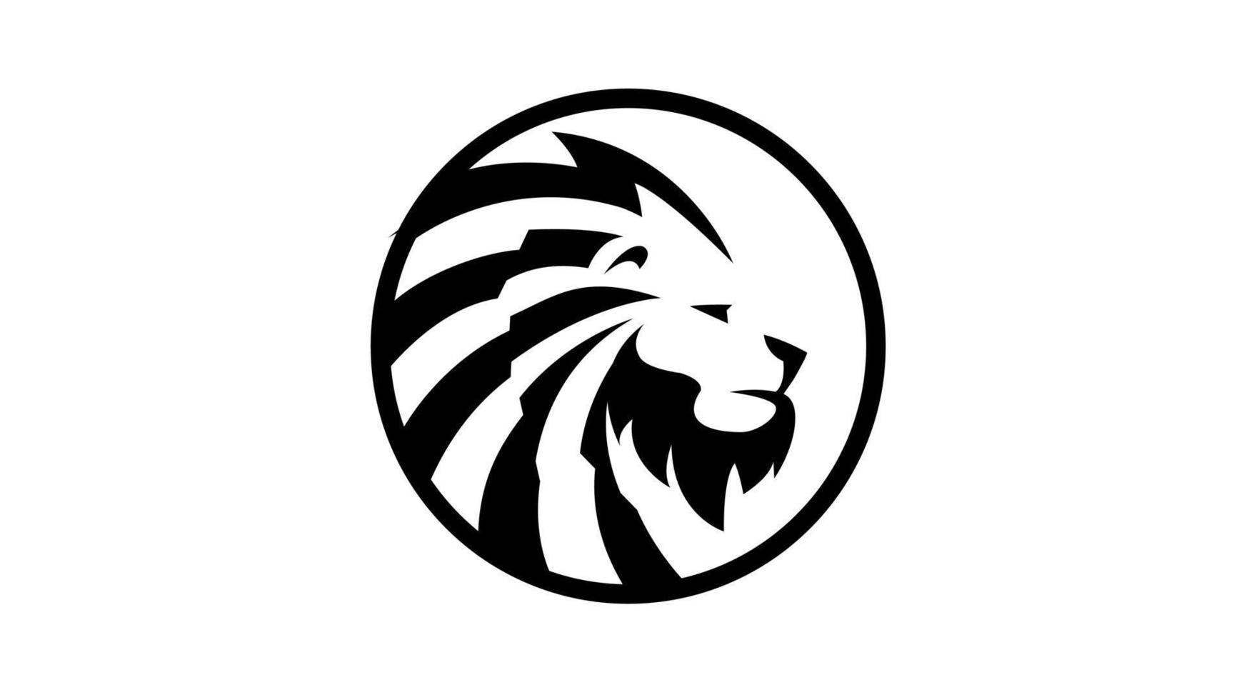 Löwenkopf-Logo-Konzept-Vektor-Illustration vektor