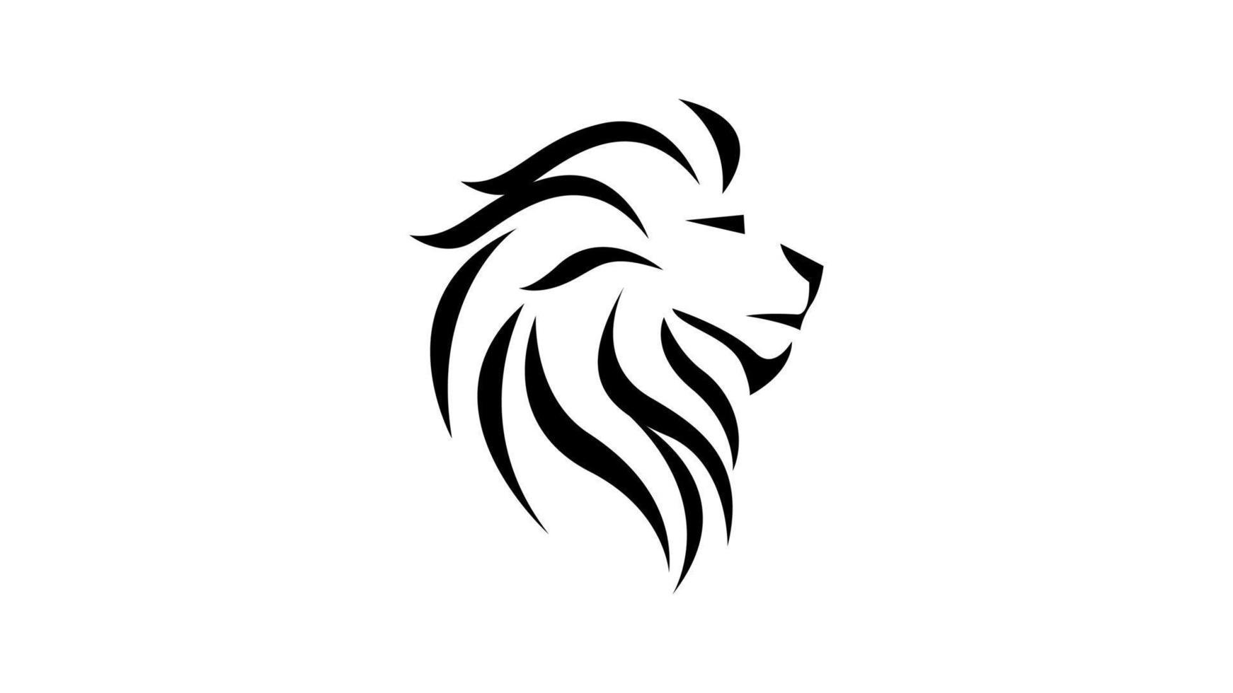 lejonhuvud logotyp koncept vektorillustration vektor