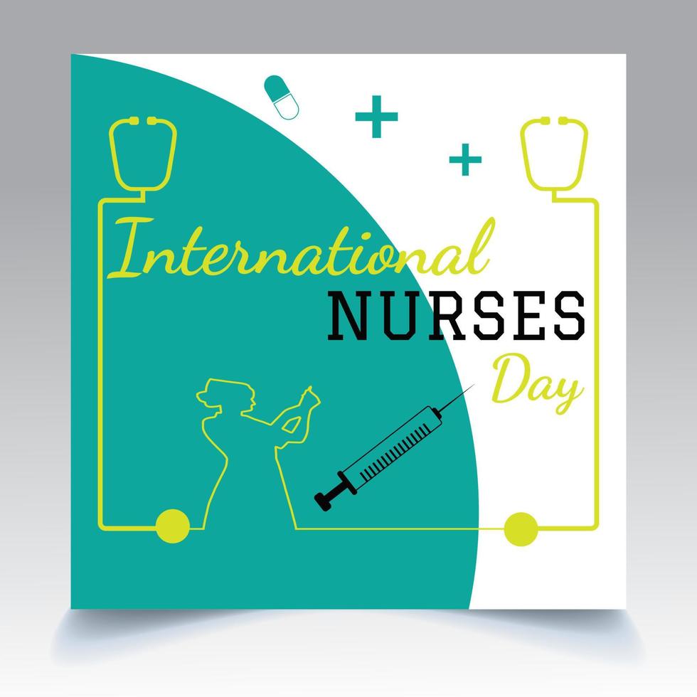internationella sjuksköterskors dag malldesign vektor