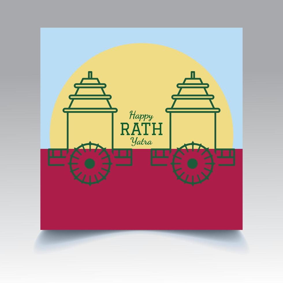 Design von Rath Yatra-Vektorvorlagen. vektor