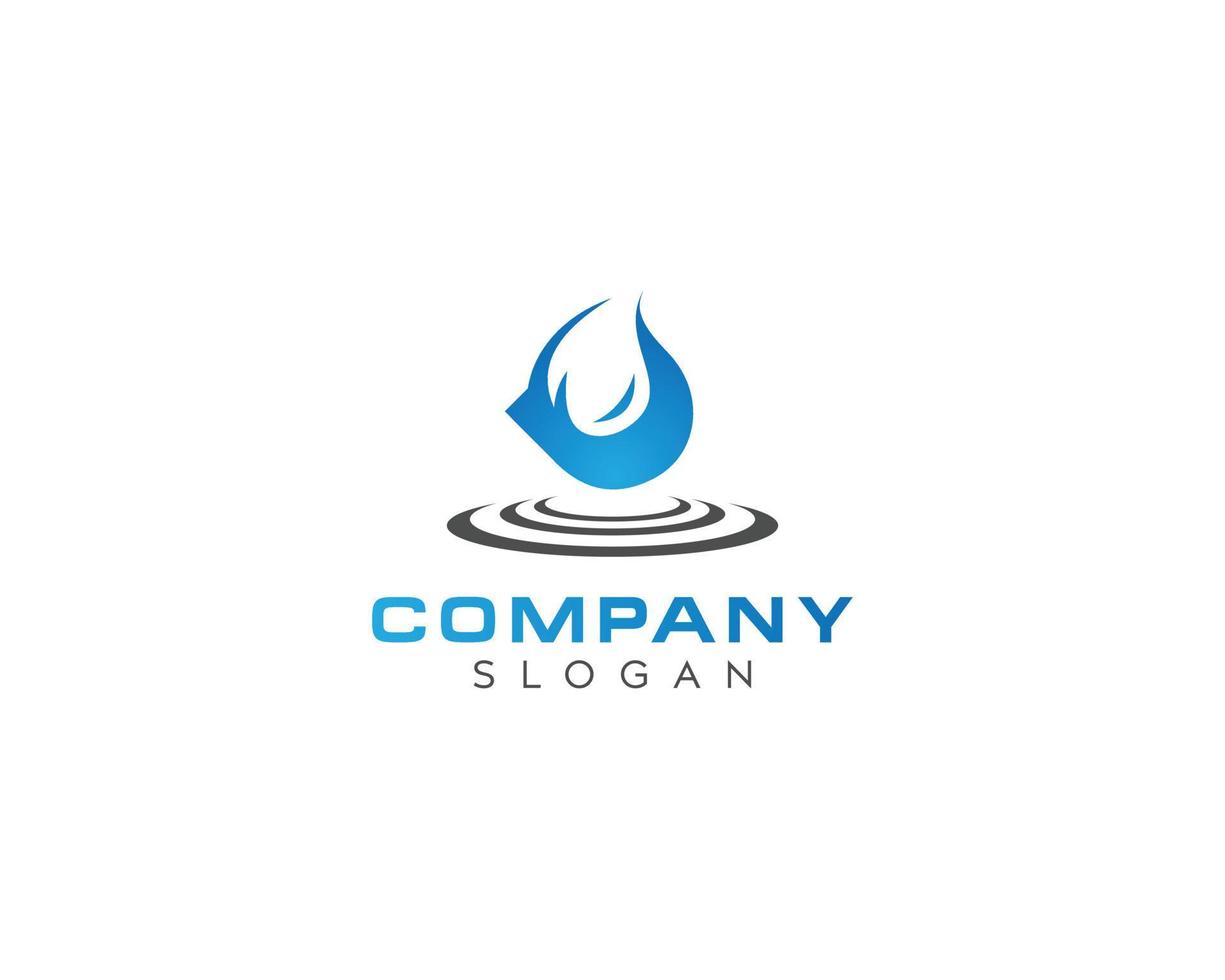 abstrakt vattendroppe logotyp, bokstaven d vattendroppe vektor logotypdesign
