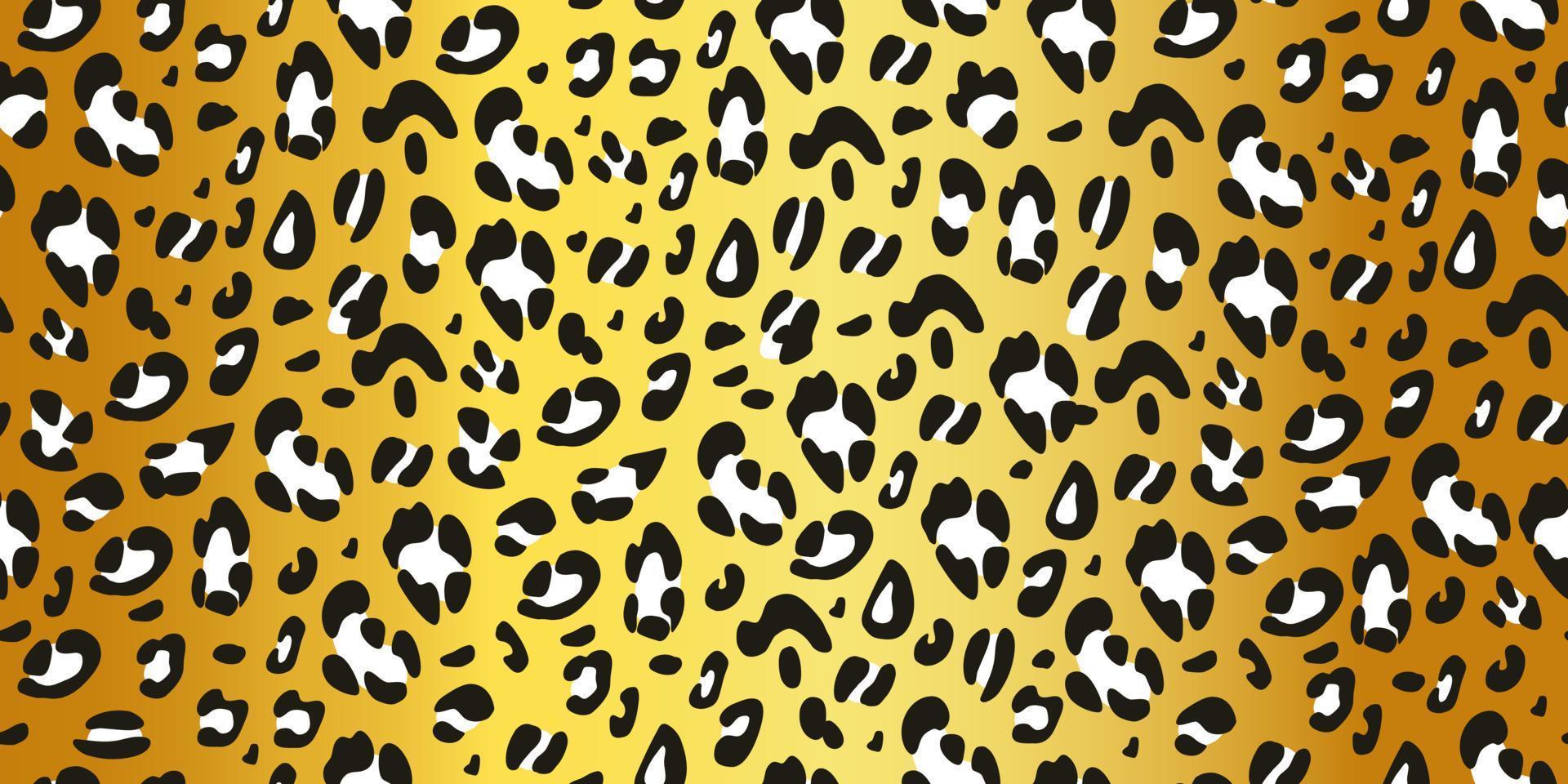 leopard textur på en gyllene bakgrund. animalistiska sömlösa mönster. vektor handritade illustration