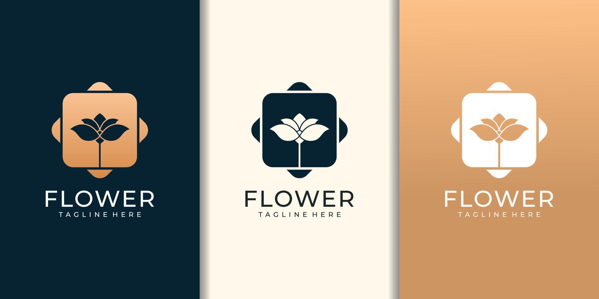 blomma mode natur logotyp design vektor inspiration