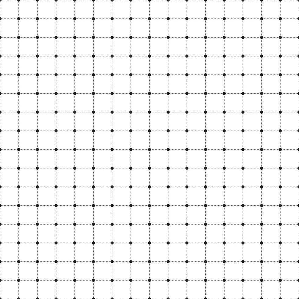 seamless mönster med prickar och squares.grid på en vit bakgrund. papper för att ta notes.vector illustration.texture eller wallpaper.geometric concept.graphic bakgrund anslutning. vektor