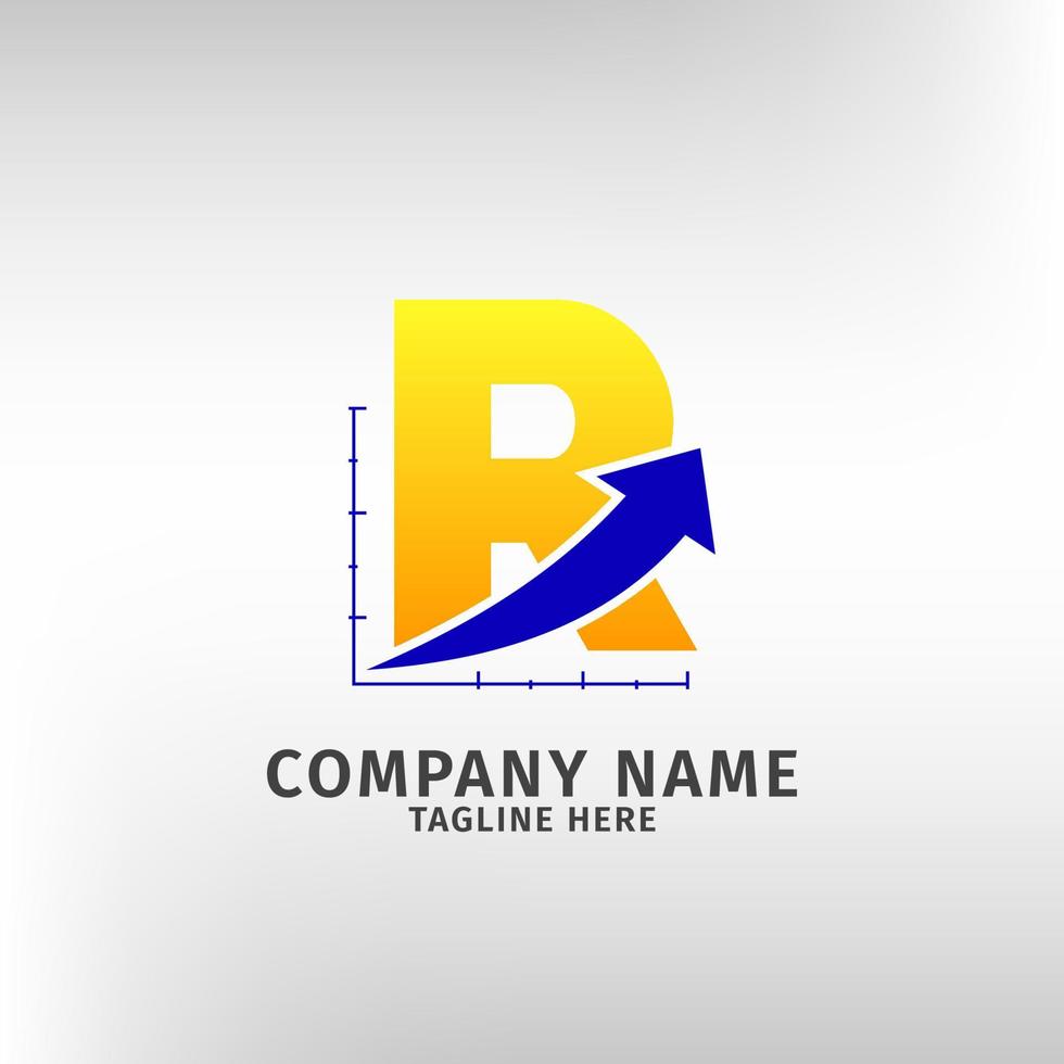buchstabe r verkehr verkauf symbol logo vorlage für marketingunternehmen und finanz- oder andere unternehmen vektor