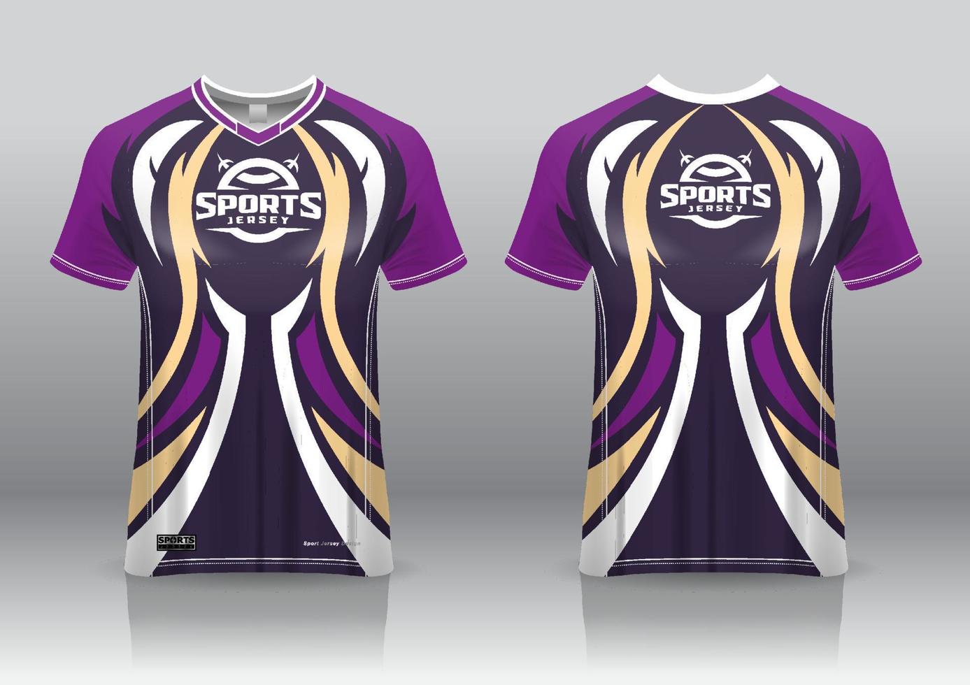 esport jersey gaming design framifrån och bakifrån vektor