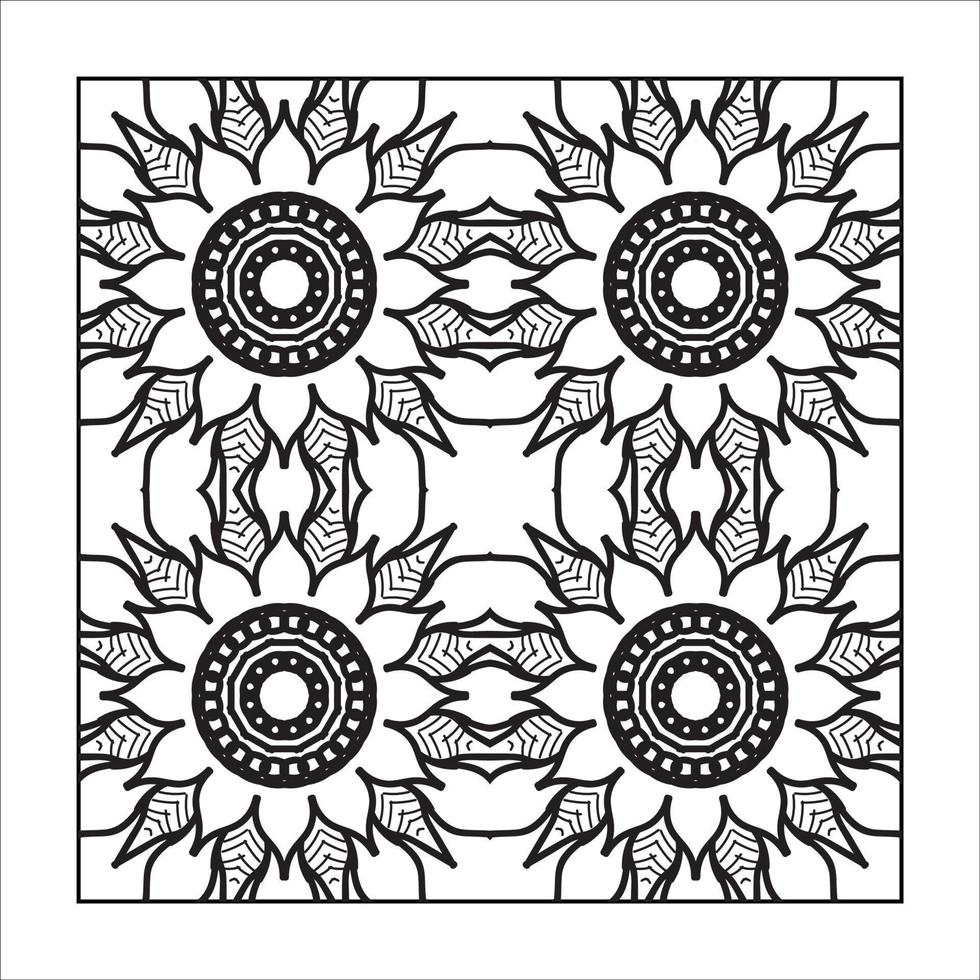 Mandala Musterdesign Blumenverzierung. vektor